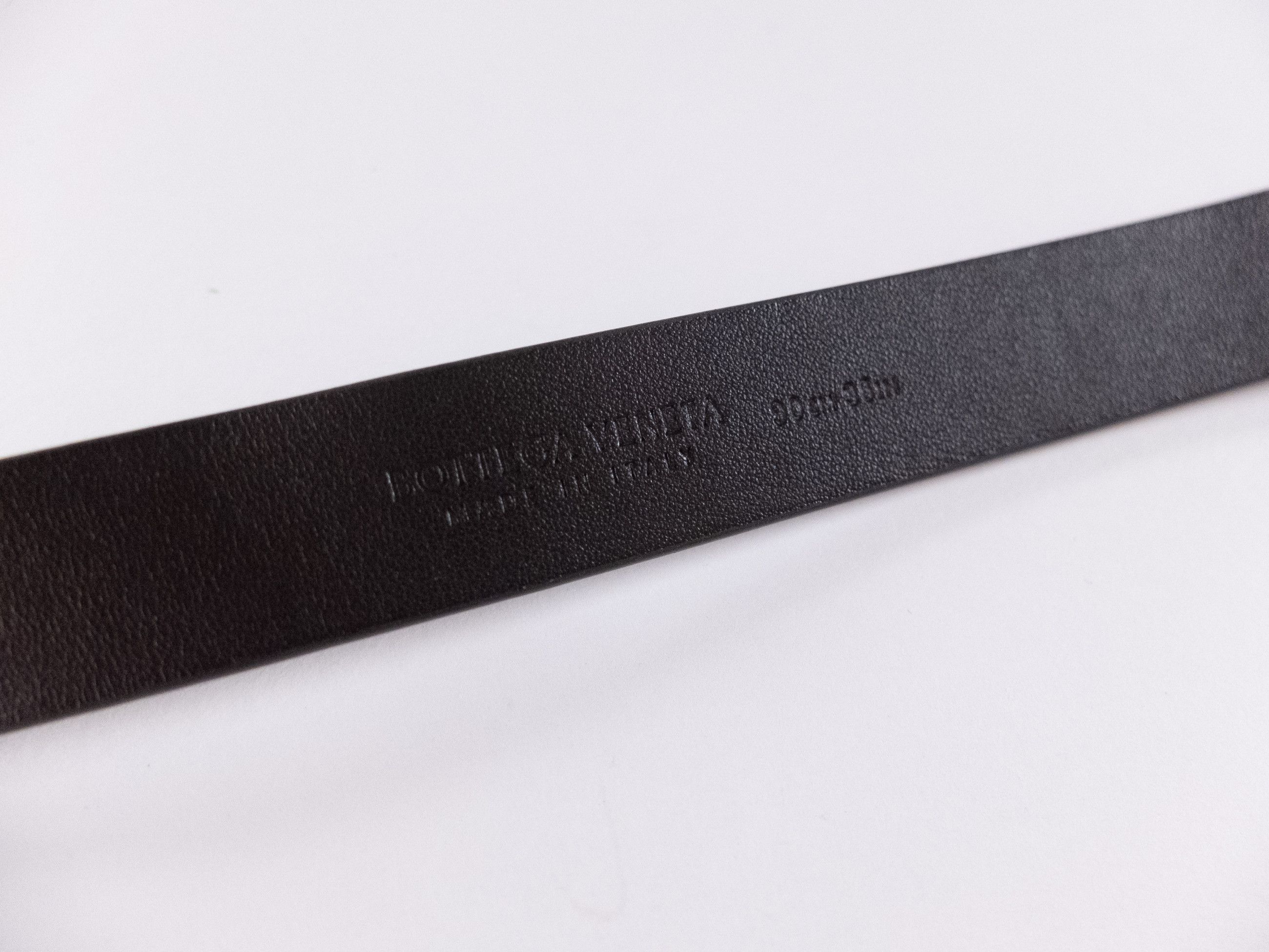 Bottega Veneta BOTTEGA VENETA Triangle dark brown fondant leather belt 90 Size ONE SIZE - 6 Thumbnail