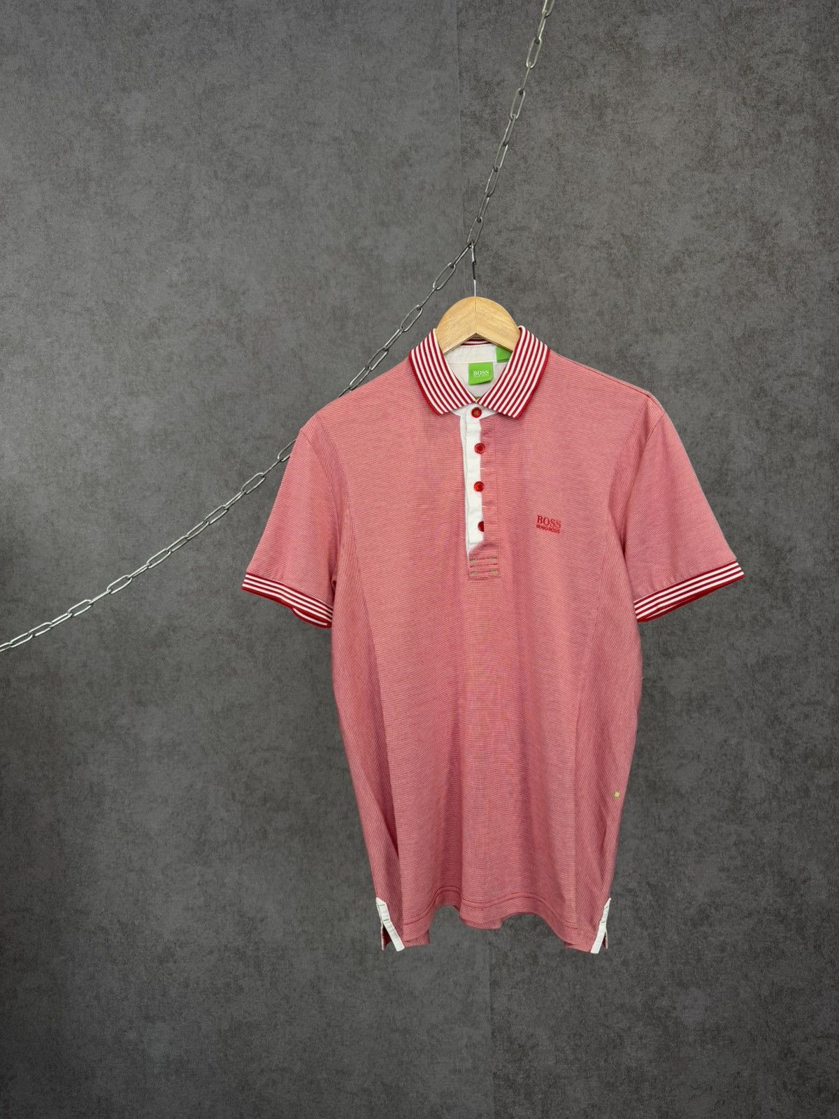 Designer × Hugo Boss Hugo Boss designer striped polo tee Size US S / EU 44-46 / 1 - 1 Thumbnail