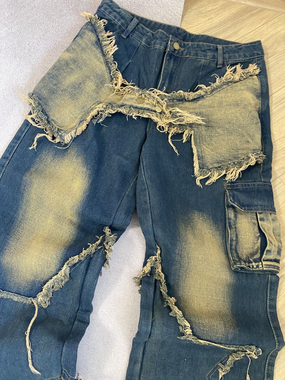 Japanese Brand × Vintage Japanese Baggy Tornado Mart style y2k Pants Jeans Size US 32 / EU 48 - 4 Thumbnail