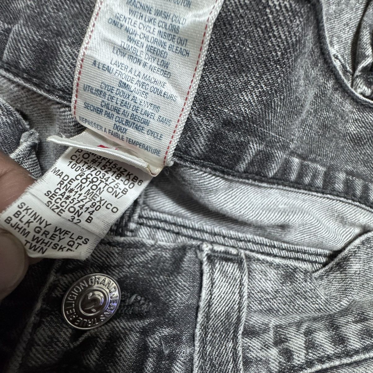 True Religion True Religion Black Grey Skinny Jeans Size US 33 - 18 Thumbnail