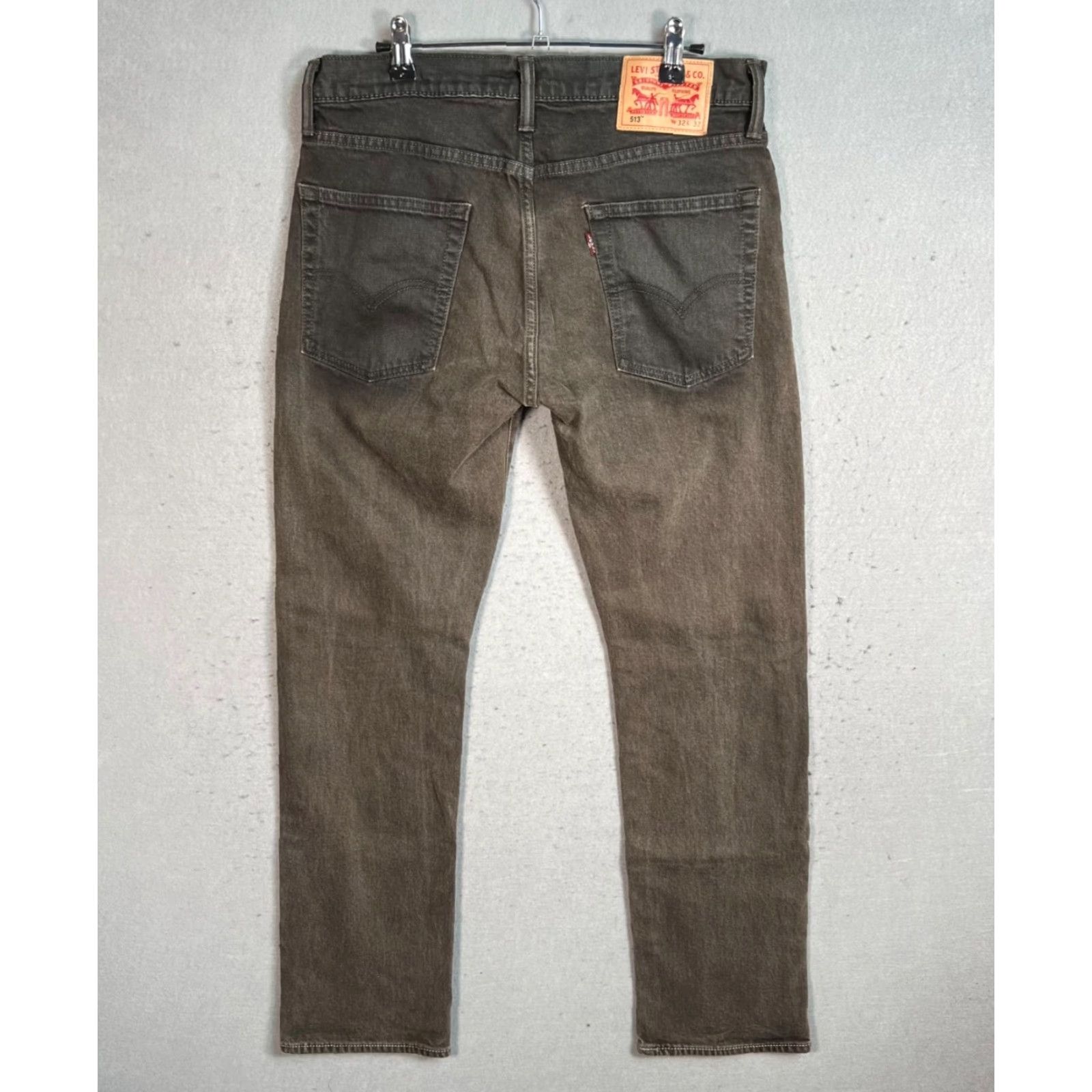 Levi's Levis 513 Slim Straight Fit Mens Jeans 32 x 32 Brown Stretch Denim Size US 32 / EU 48 - 2 Thumbnail