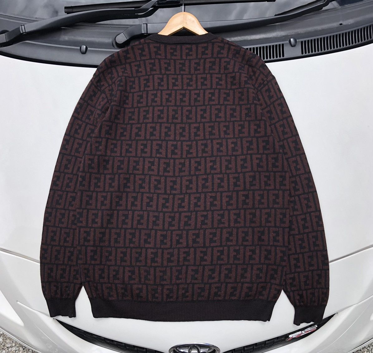 Fendi Fendi Monogram Pura Lana Woolmark Pullover Sweatshirt Size US L / EU 52-54 / 3 - 8 Thumbnail