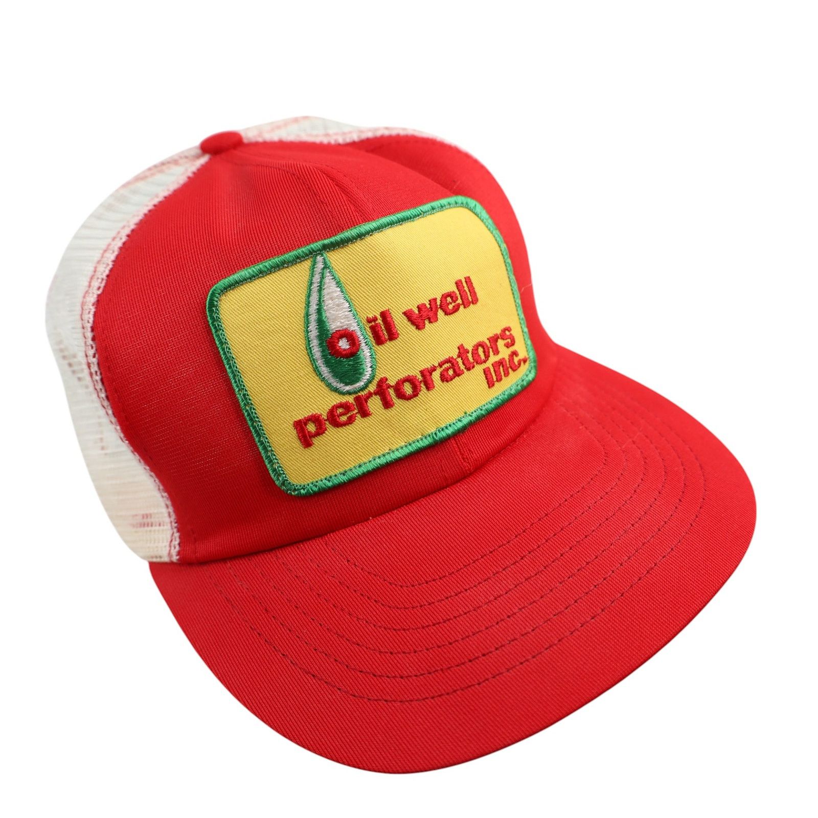 Vintage True Vintage Oil Well Perforators Inc Patch Mesh Trucker Hat Size ONE SIZE - 2 Thumbnail
