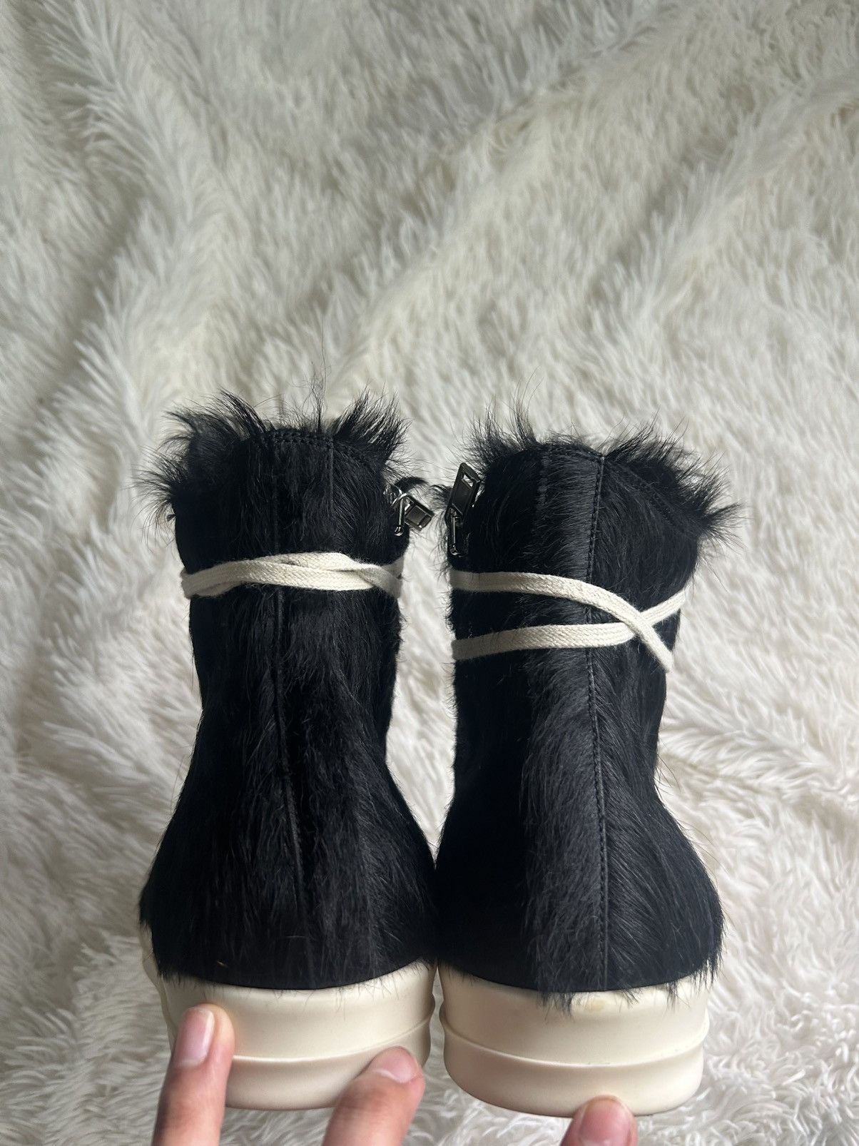 Rick Owens Rick Owens Mainline Leather Ramones Pony Hair Sz 39 Size US 9 / IT 39 - 5 Thumbnail