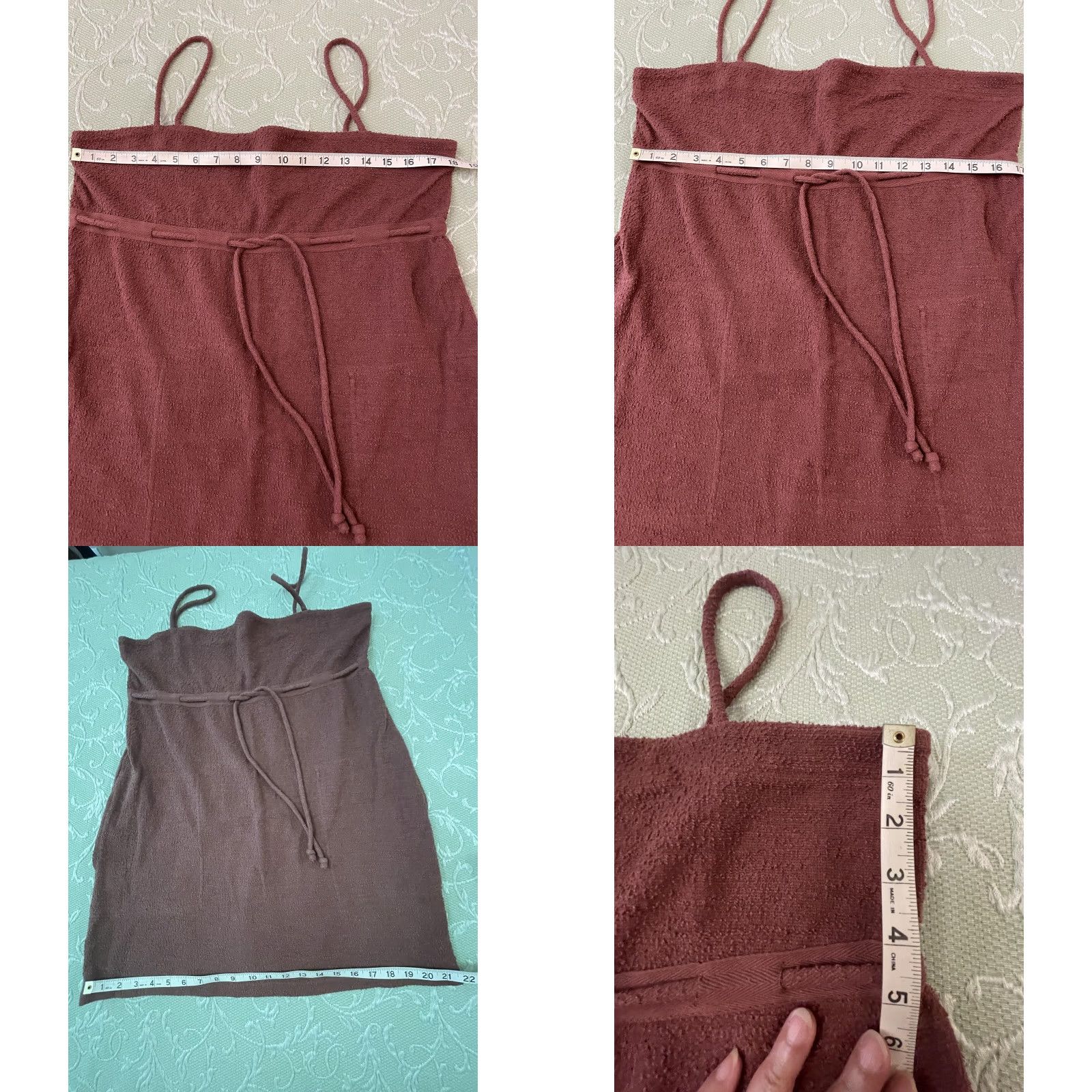 Free People VINTAGE Free People FP BEACH Dress Womens M Brown Terry Cover Up Pockets Sundress Beach Size M / US 6-8 / IT 42-44 - 8 Thumbnail