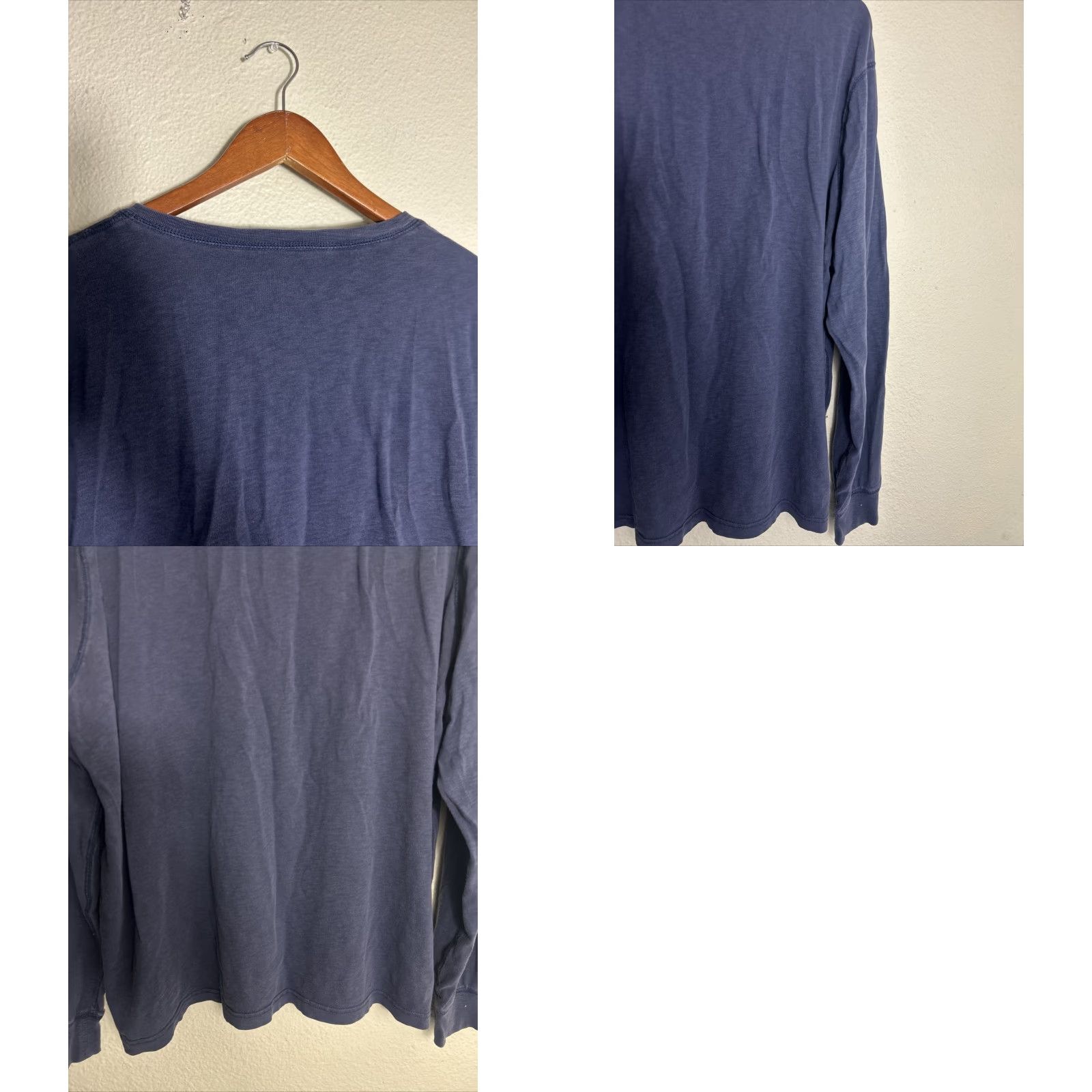 J.Crew J.CREW Shirt Mens XXL Long Sleeve Button-Up Navy Blue Cotton Size US XXL / EU 58 / 5 - 9 Thumbnail