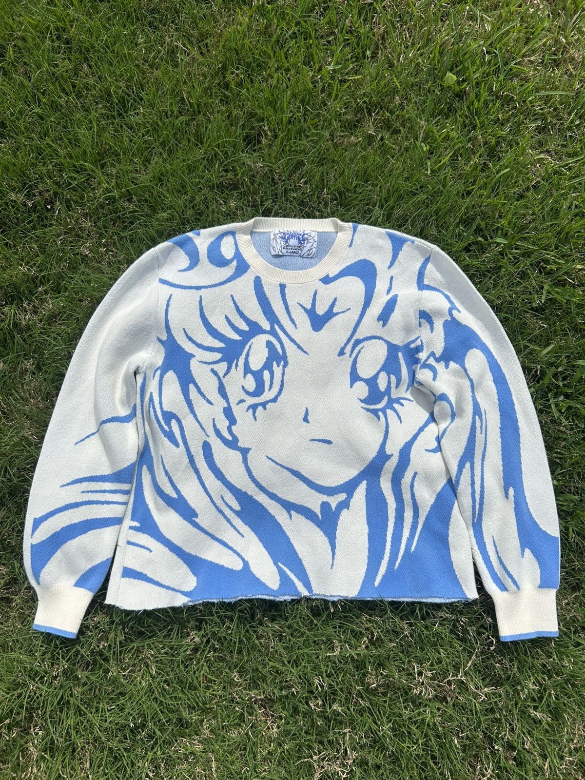 Cartoon Network × Vintage Y2K AOP Sailor Moon Anime Knitted Sweater Size US XL / EU 56 / 4 - 1 Thumbnail