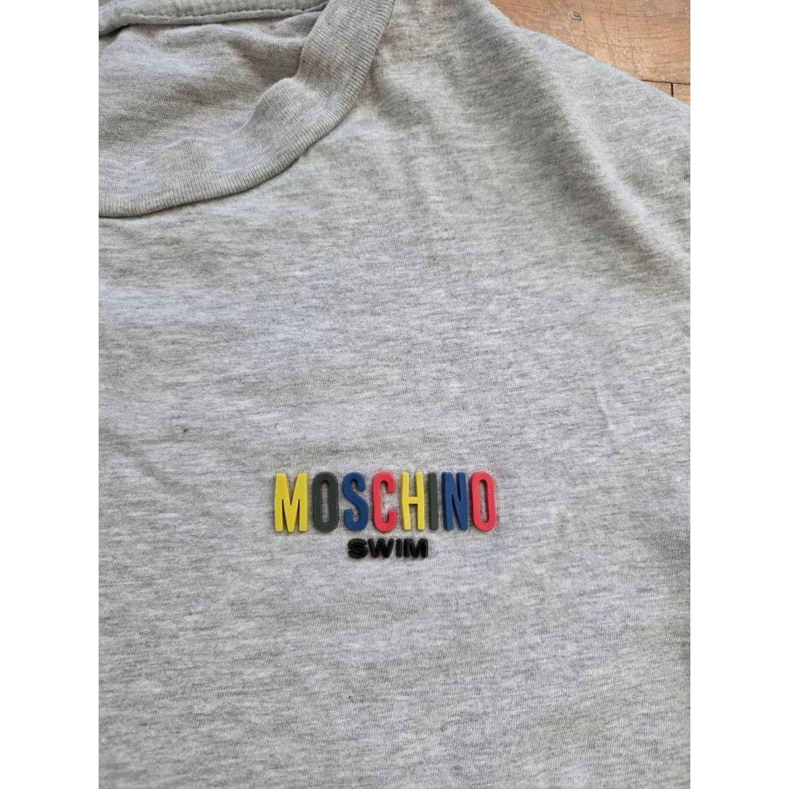 Moschino MOSCHINO Swim T-Shirt Mens Cotton Tee Medium Grey A001243 Size US M / EU 48-50 / 2 - 4 Thumbnail