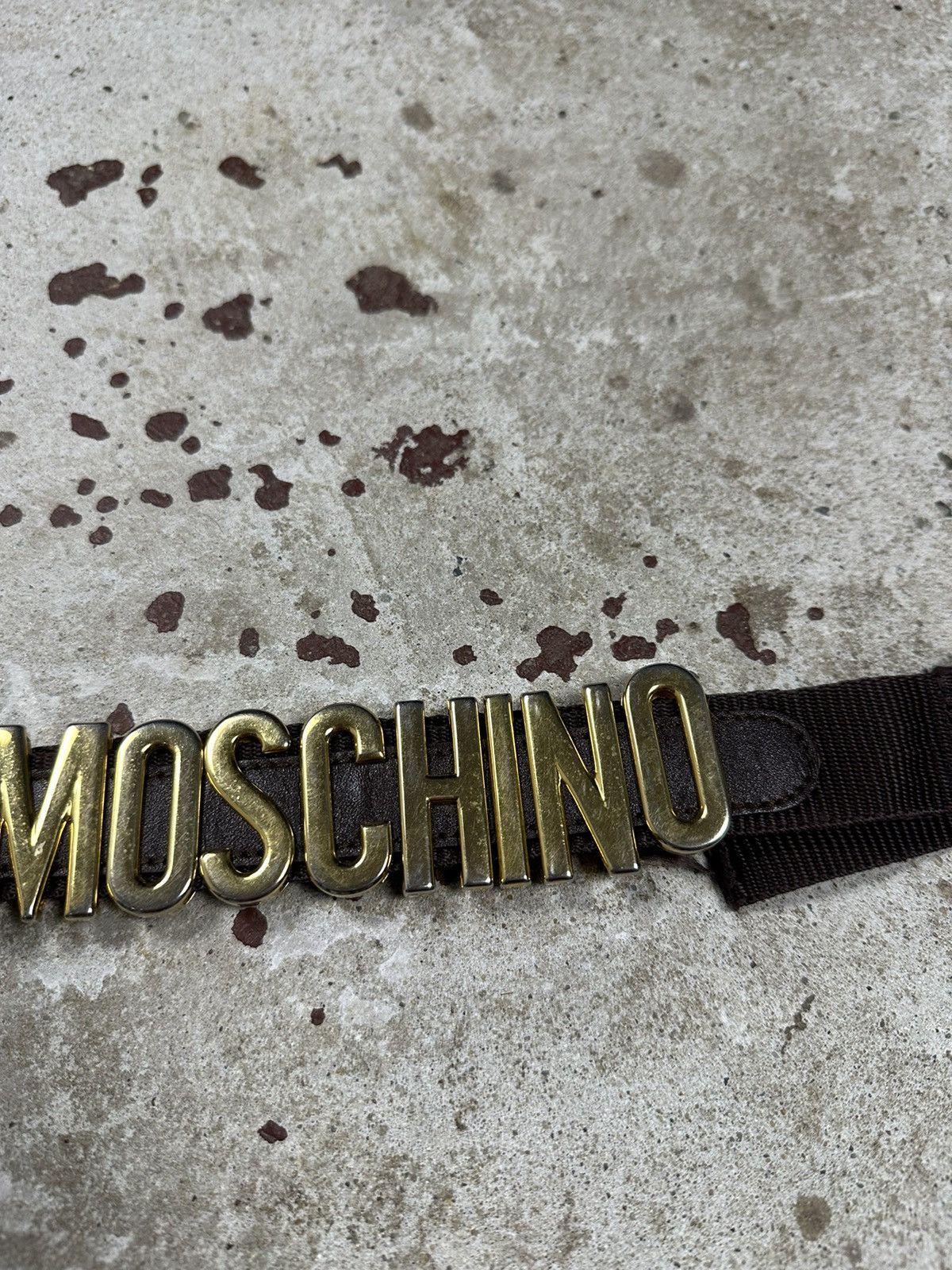 Moschino Vintage Moschino Spellout Brown Belt Size ONE SIZE - 3 Thumbnail