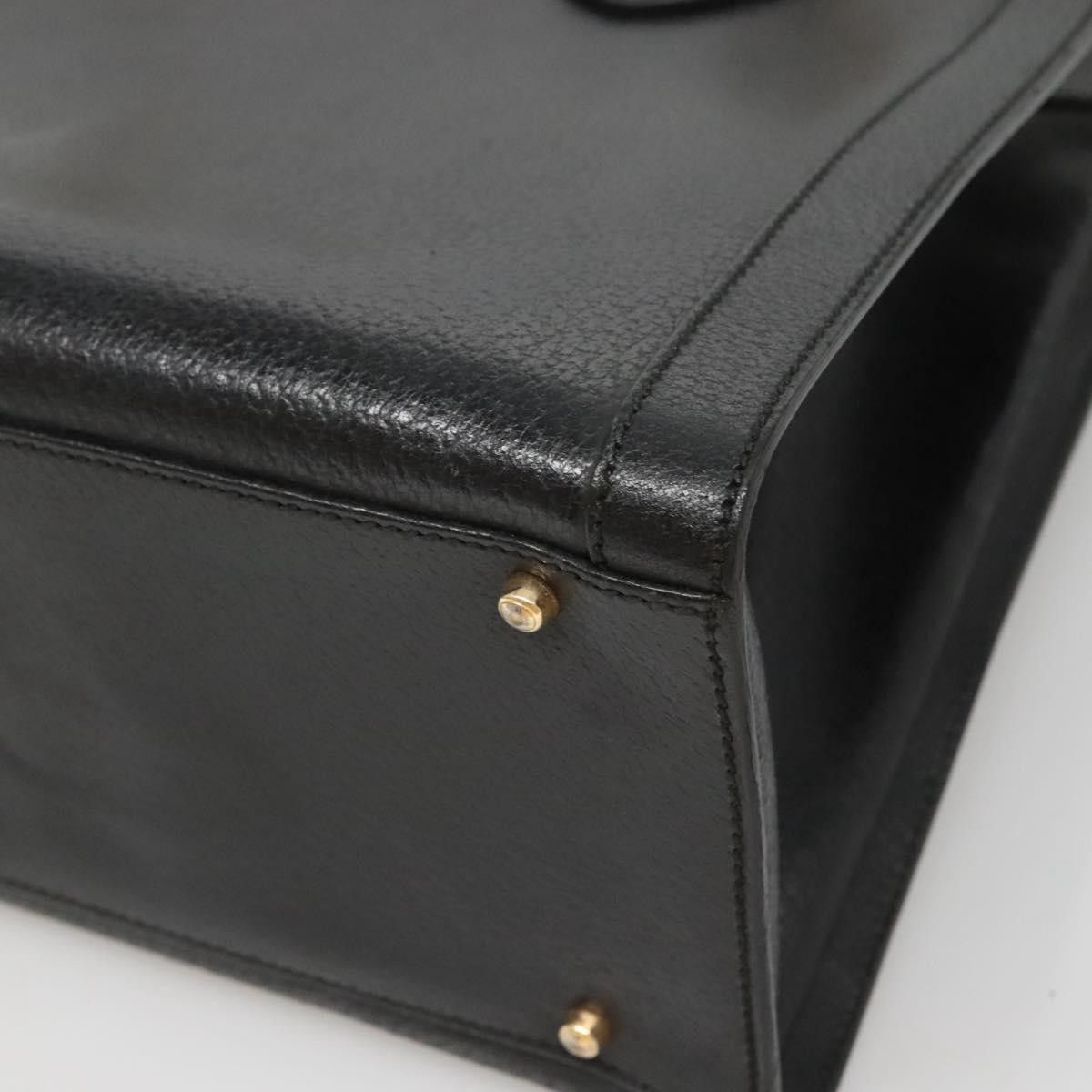 Gucci GUCCI Bamboo Hand Bag Leather Black Gold 002 1095 002 1095 Size ONE SIZE - 12 Thumbnail