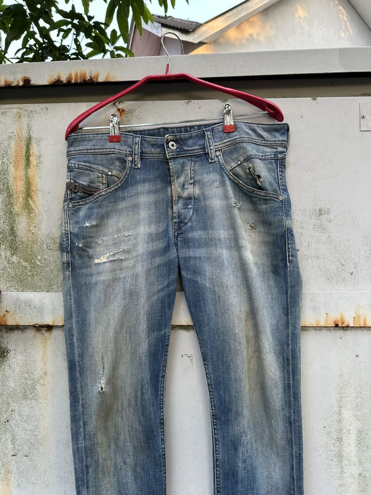 Diesel 👹Vintage THRASHED Diesel Skinny Jeans Size US 30 / EU 46 - 5 Thumbnail