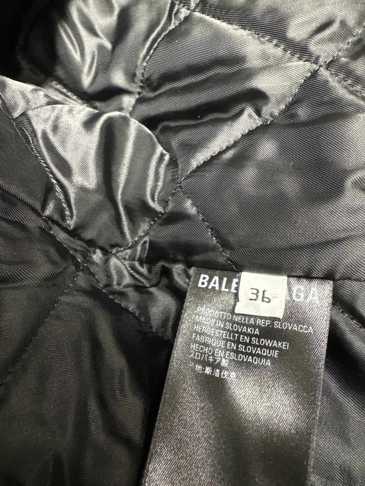 Balenciaga Balenciaga Navy Wool & Leather Varsity College Jacket Size US XL / EU 56 / 4 - 6 Thumbnail