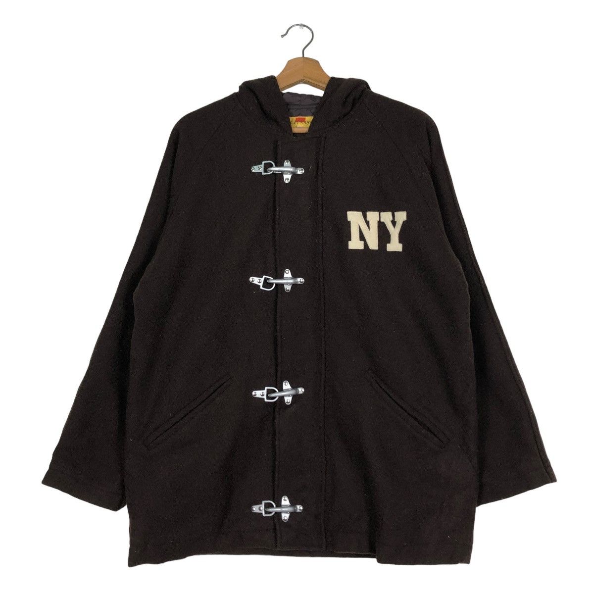 Japanese Brand × Vintage 🔥VINTAGE WOOL JACKET IL DOMANI NY NEW YORK BIG LOGO Size US M / EU 48-50 / 2 - 12 Thumbnail