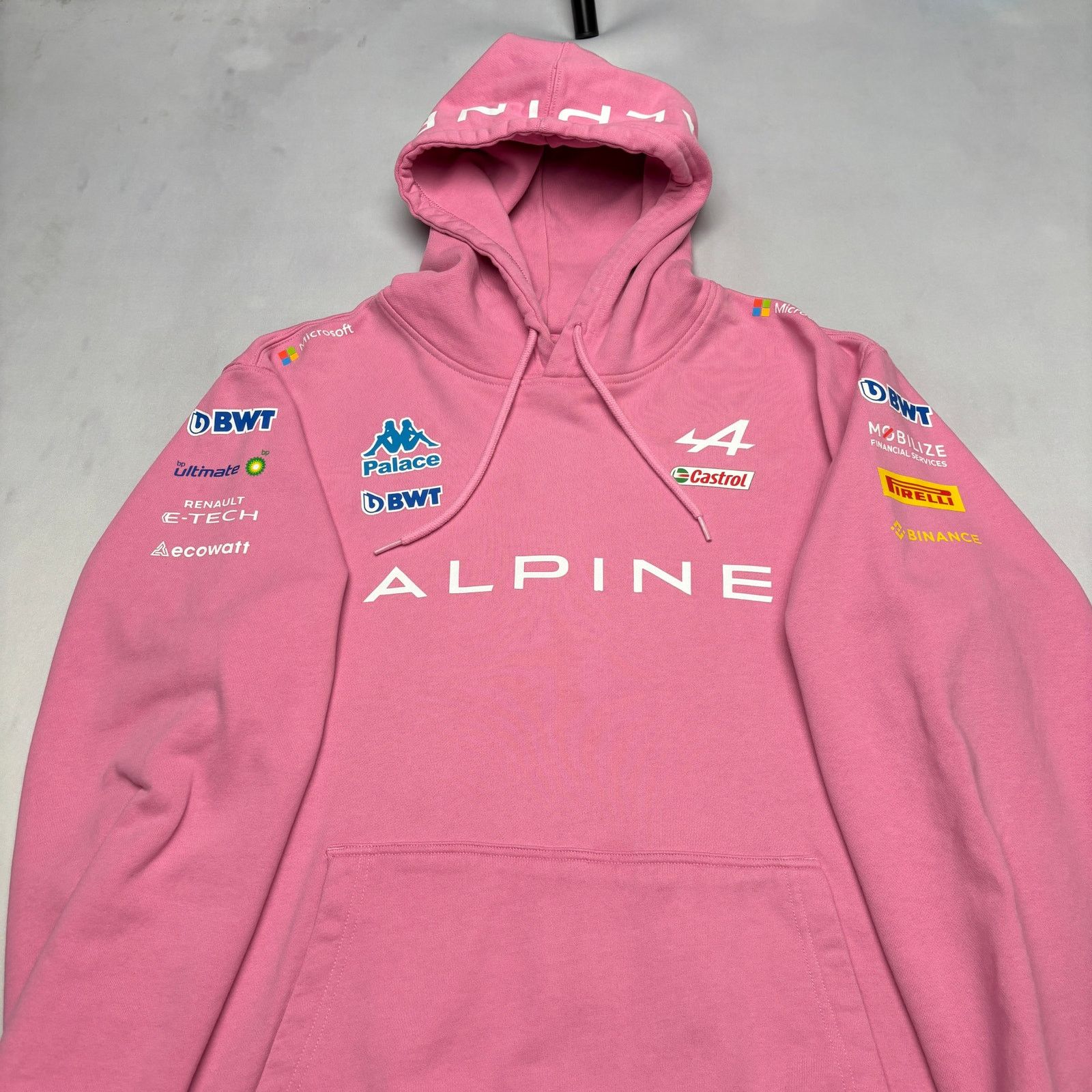 Palace Palace x Kappa For Alpine F1 Pink Hoodie Men's XL 350 GSM Size US XL / EU 56 / 4 - 2 Thumbnail