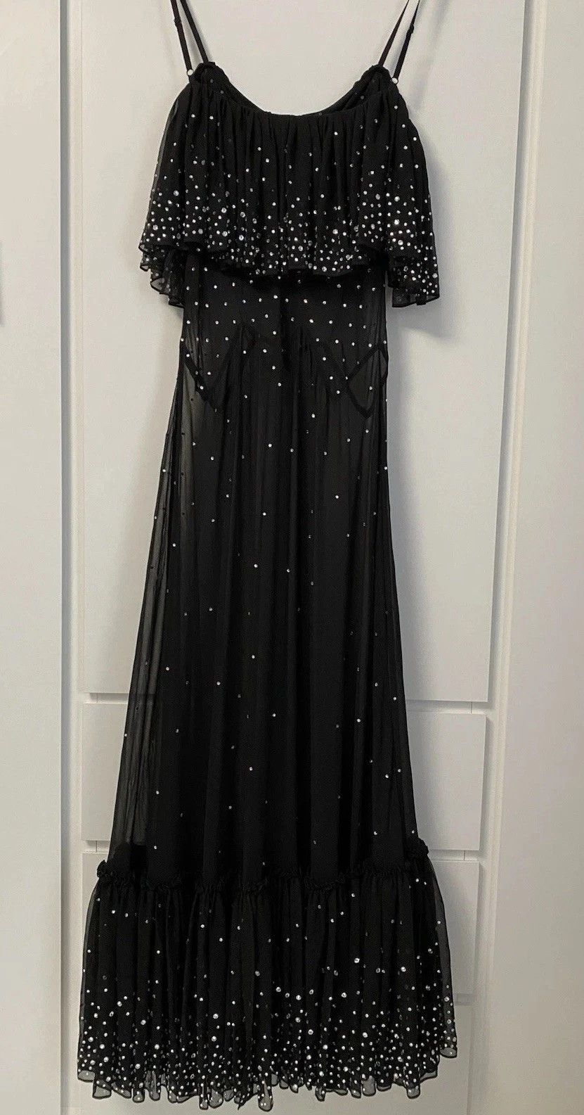 H&M × Paco Rabanne Paco Rabanne x H&M Crystal Black Long Dress Size M EUR42 Size M / US 6-8 / IT 42-44 - 5 Thumbnail