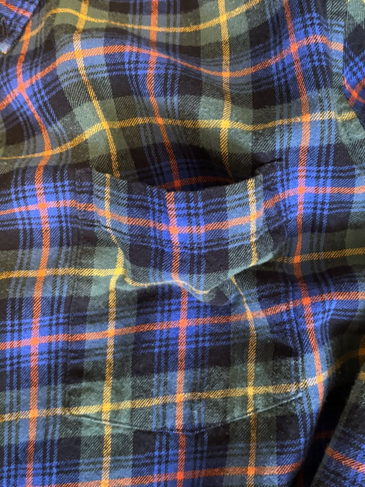 St. Johns Bay St. John's Bay L Plaid Brushed Flannel Button-Up Blue Green Size US L / EU 52-54 / 3 - 5 Thumbnail