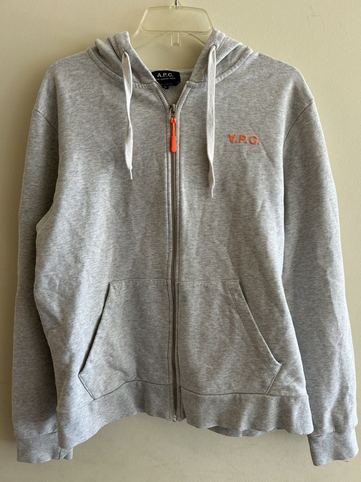 A.P.C. A.P.C VPC Logo Zip-Up Hoodie - Grey/orange Size US M / EU 48-50 / 2 - 1 Thumbnail