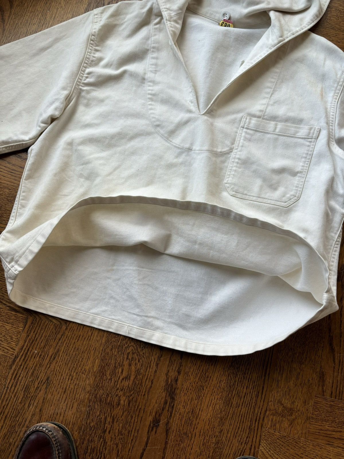 Vintage 1960s East German Navy Smock Vintage Canvas Soviet Sailor US Size US M / EU 48-50 / 2 - 7 Thumbnail