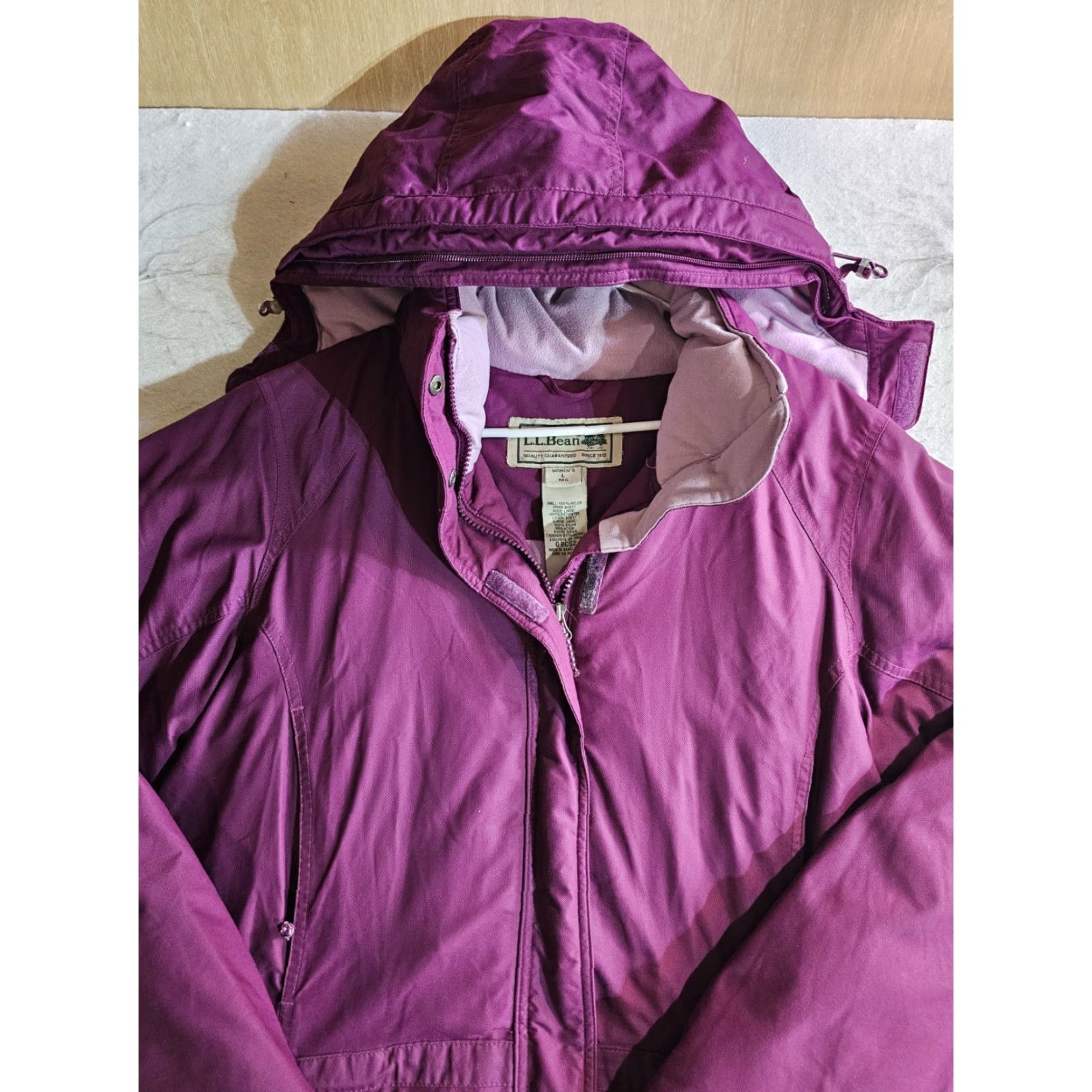 Vintage VINTAGE LL Bean Womens Goose Down Parka Winter Coat Hooded Jacket Size Large Purple Size L / US 10 / IT 46 - 2 Thumbnail