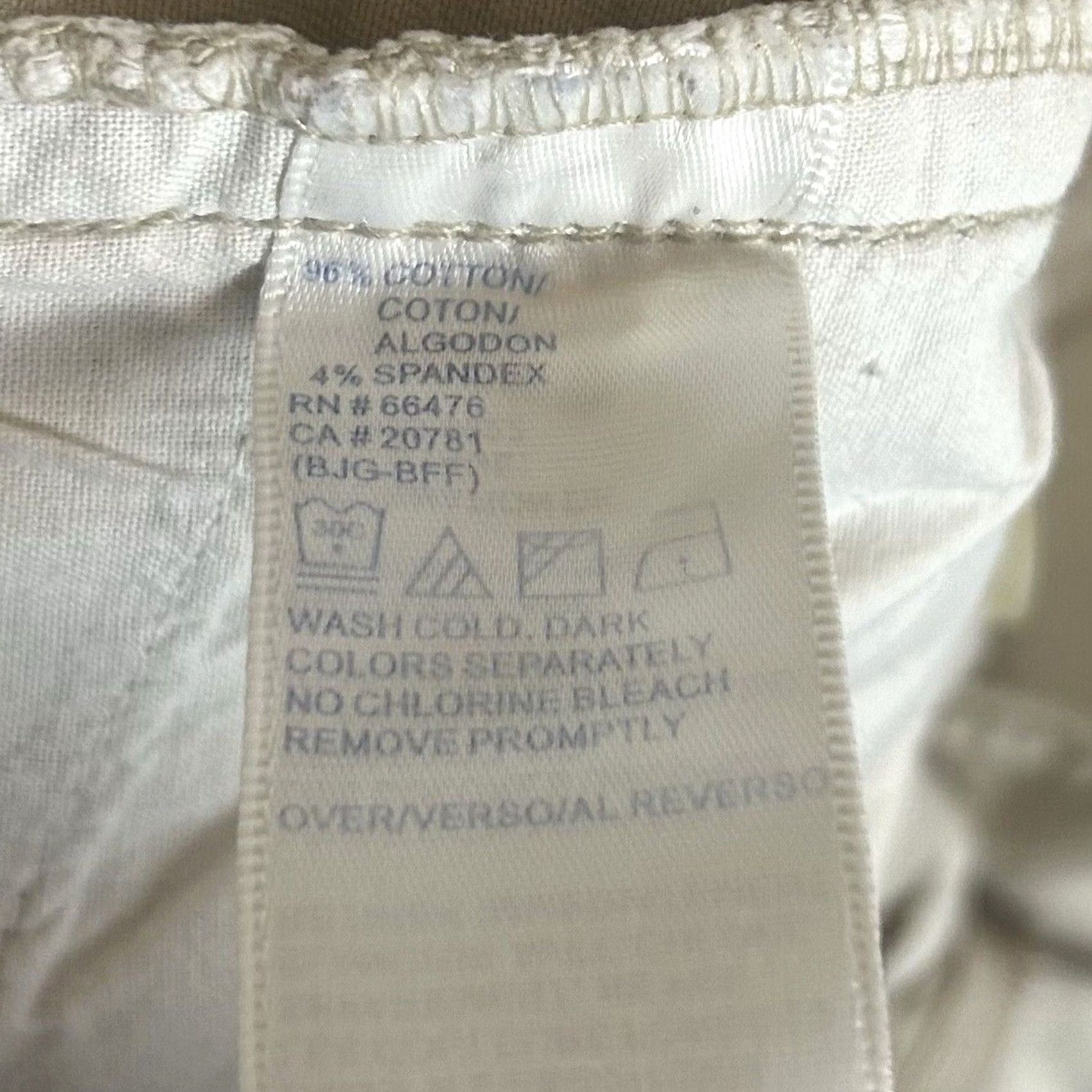 Tommy Hilfiger Tommy Hilfiger Straight Stretch Chino Pants Womens 6 White Mid Rise Casual Side Pockets Button Zip Slim/Regular Size 28" / US 6 / IT 42 - 4 Thumbnail