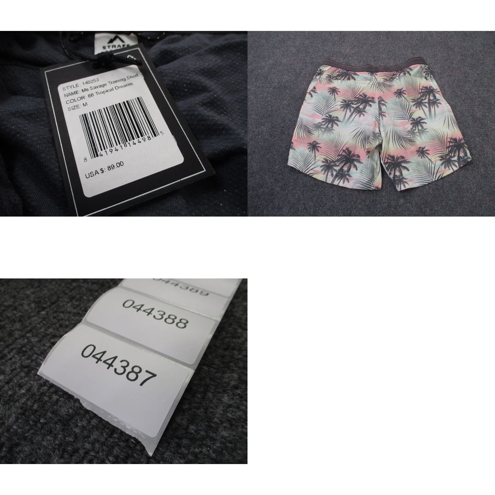 Vintage Strafe Aspen Shorts Mens M Palm Tree Performance Active Training NEW Size US 31 - 8 Thumbnail