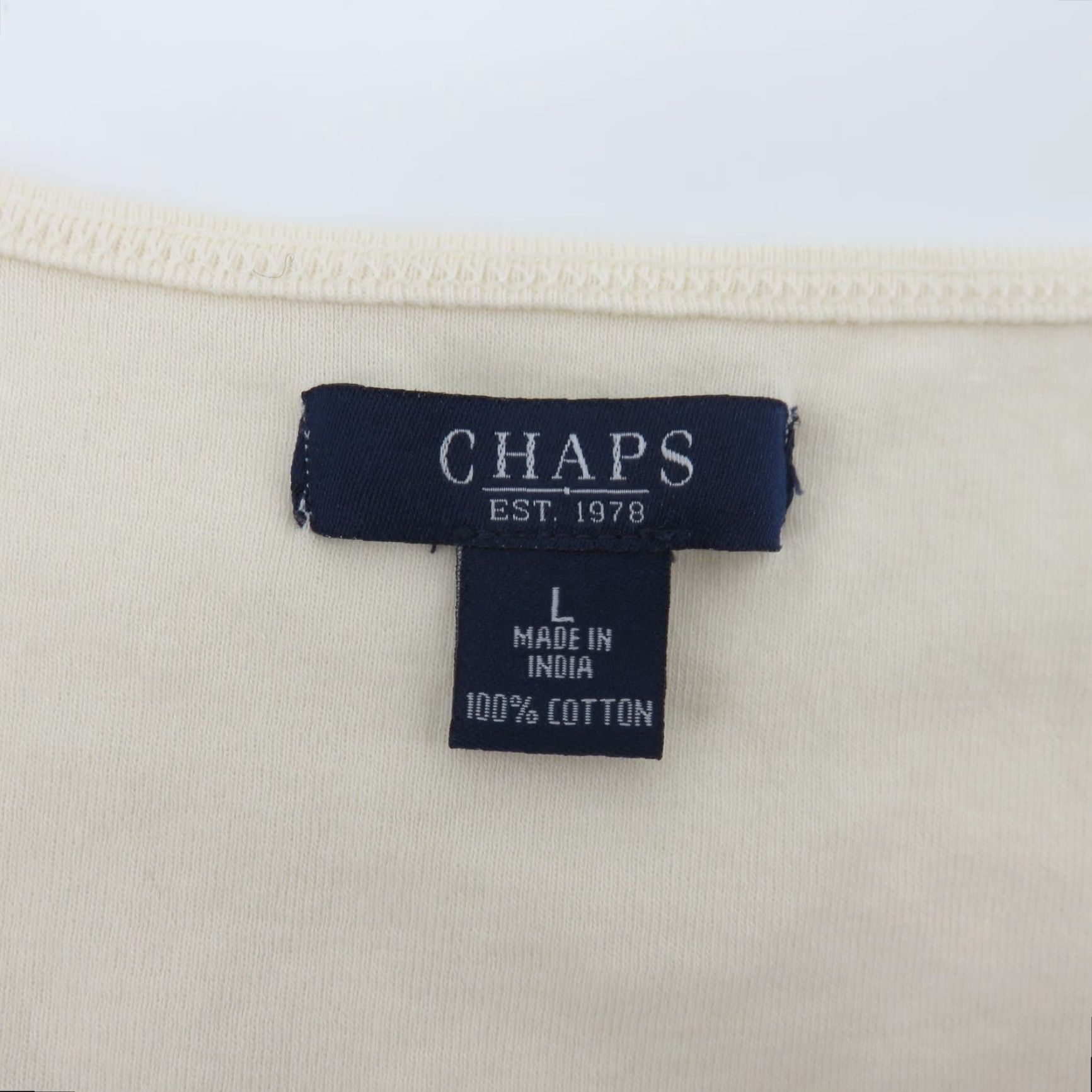 Chaps VINTAGE Chaps Tank Top Shirt Women L Ivory Sequin Sleeveless Scoop Neck Cotton Size L / US 10 / IT 46 - 5 Thumbnail