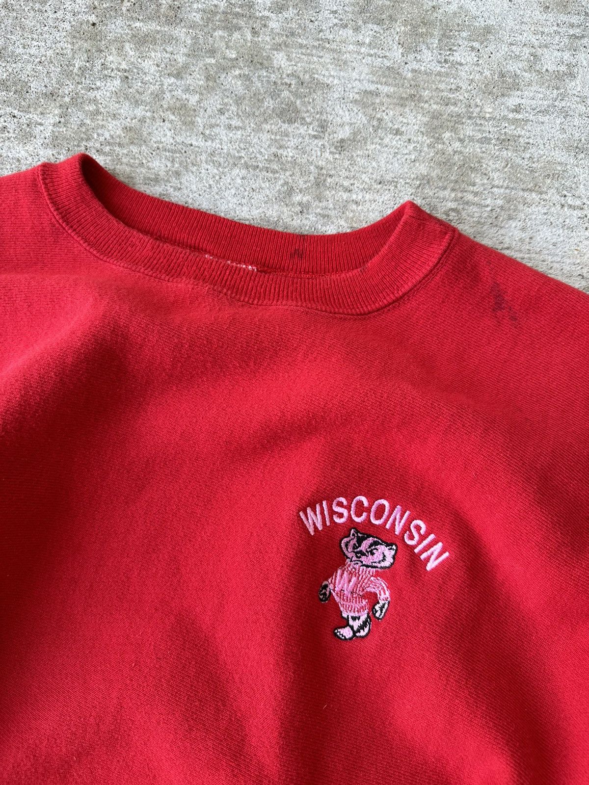 Vintage 90s Wisconsin Badgers Champion Reverse Weave Sweatshirt Size US XL / EU 56 / 4 - 8 Thumbnail