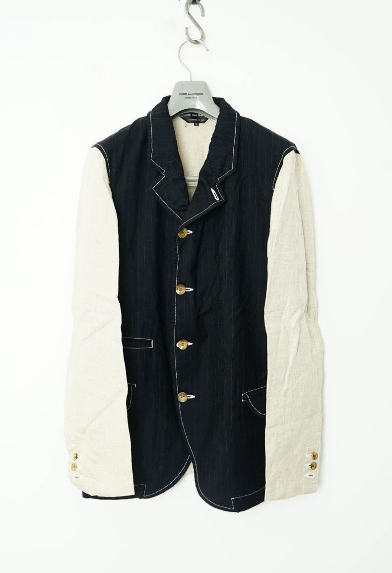 Comme des Garçons Wool Panel Long Jacket 2505-Nextarrow