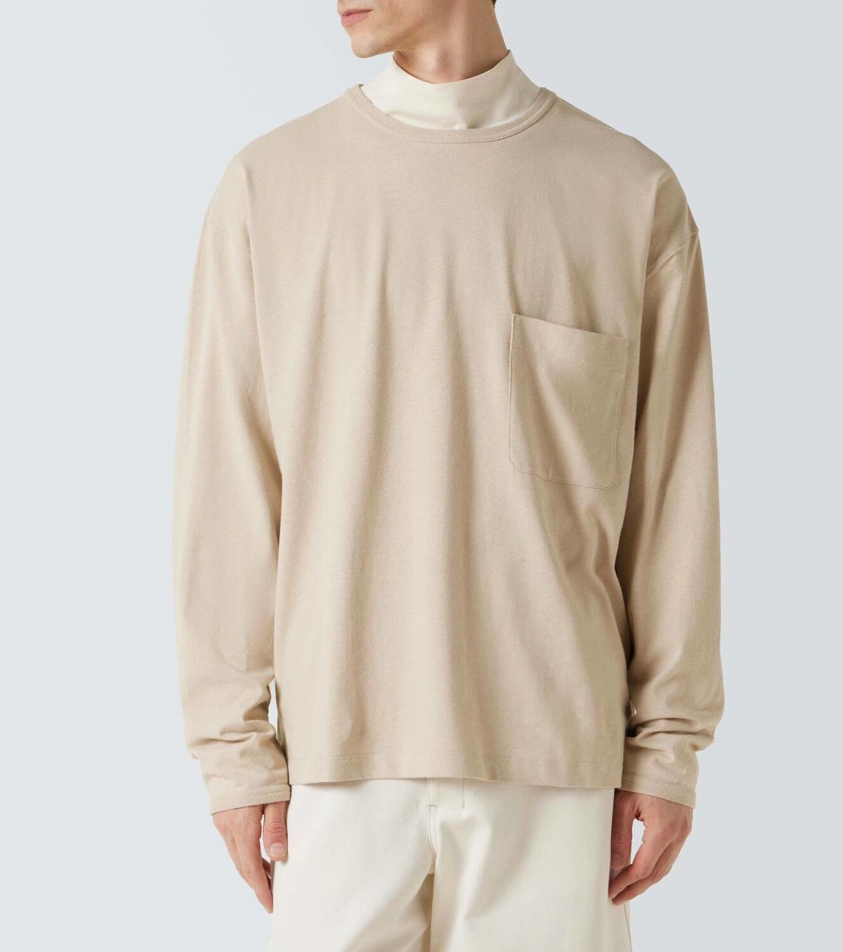Cotton and linen jersey T-shirt