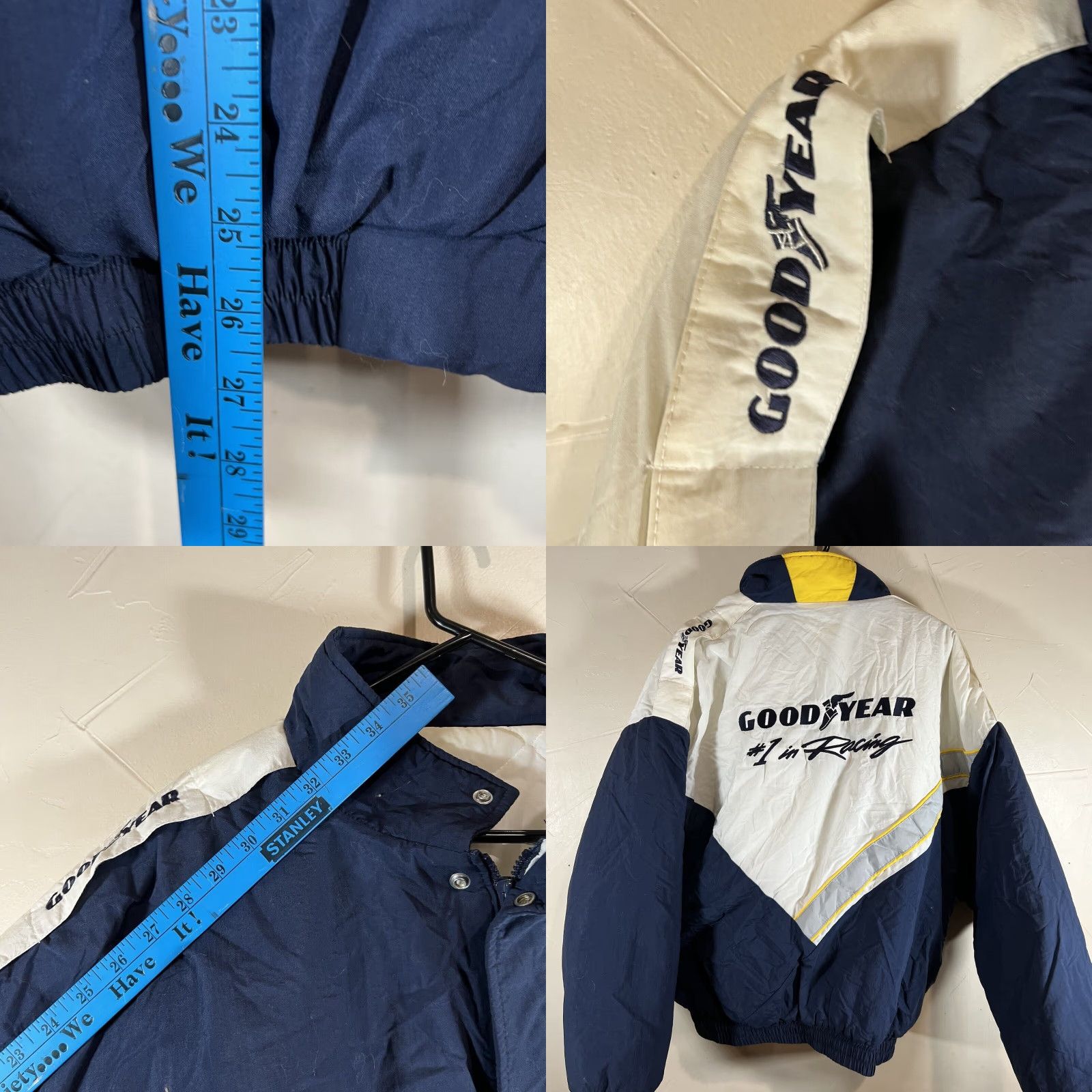 Vintage VINTAGE Goodyear Racing Puffer Jacket Men XL Blue USA 1990s Size US XL / EU 56 / 4 - 8 Thumbnail