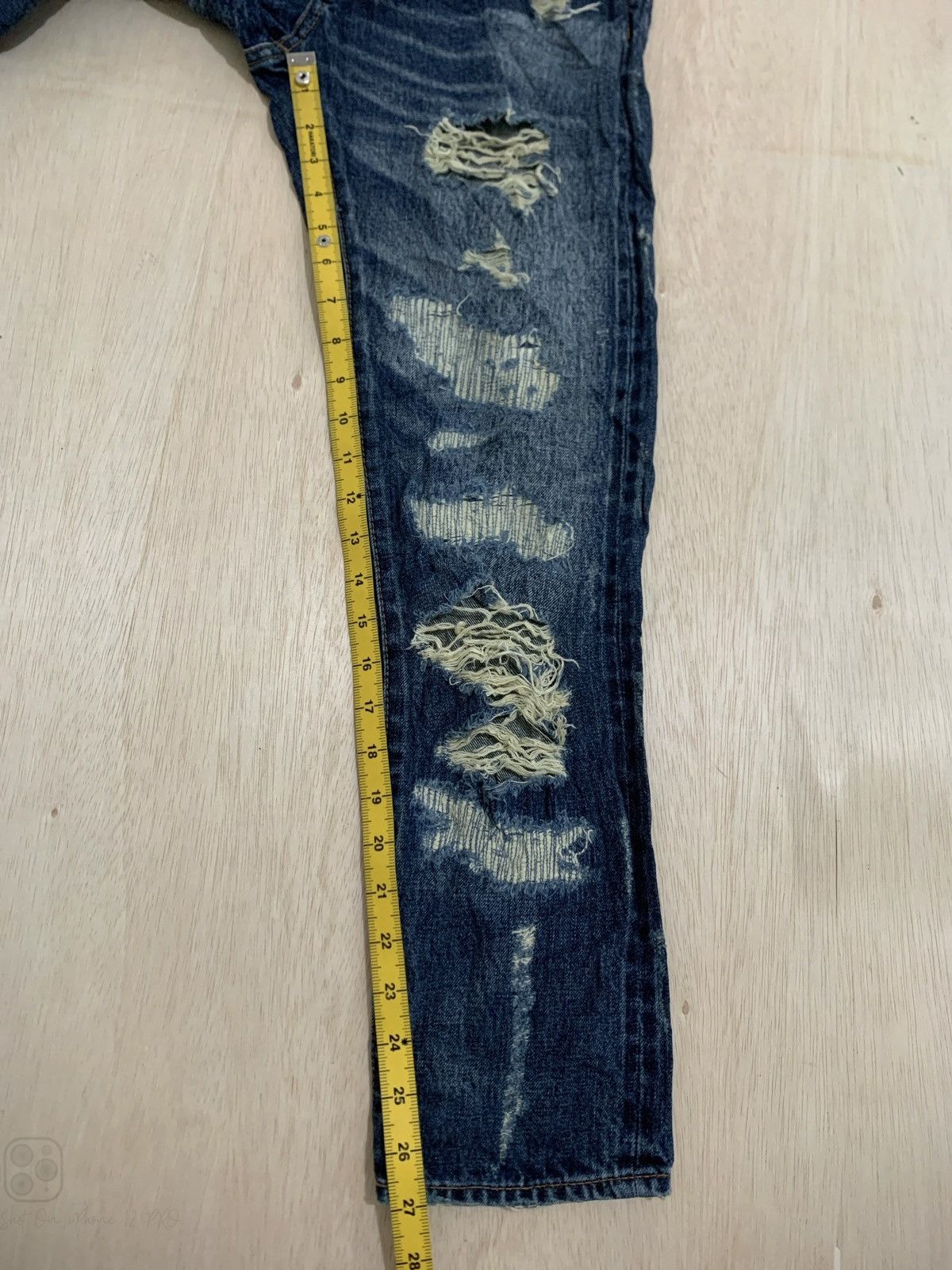 If Six Was Nine × Japanese Brand Distressed Denim Goa Genuine Vintage Denim Jeans Size US 30 / EU 46 - 15 Thumbnail