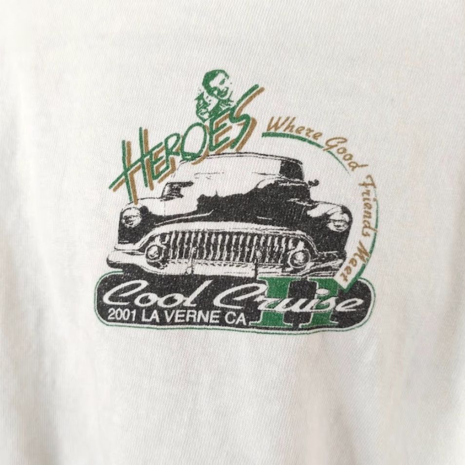 Hanes VINTAGE Car Show T Shirt Mens XL White Hanes Y2K 2001 Cool Cruise II La Verne Buildings Size US XL / EU 56 / 4 - 3 Thumbnail