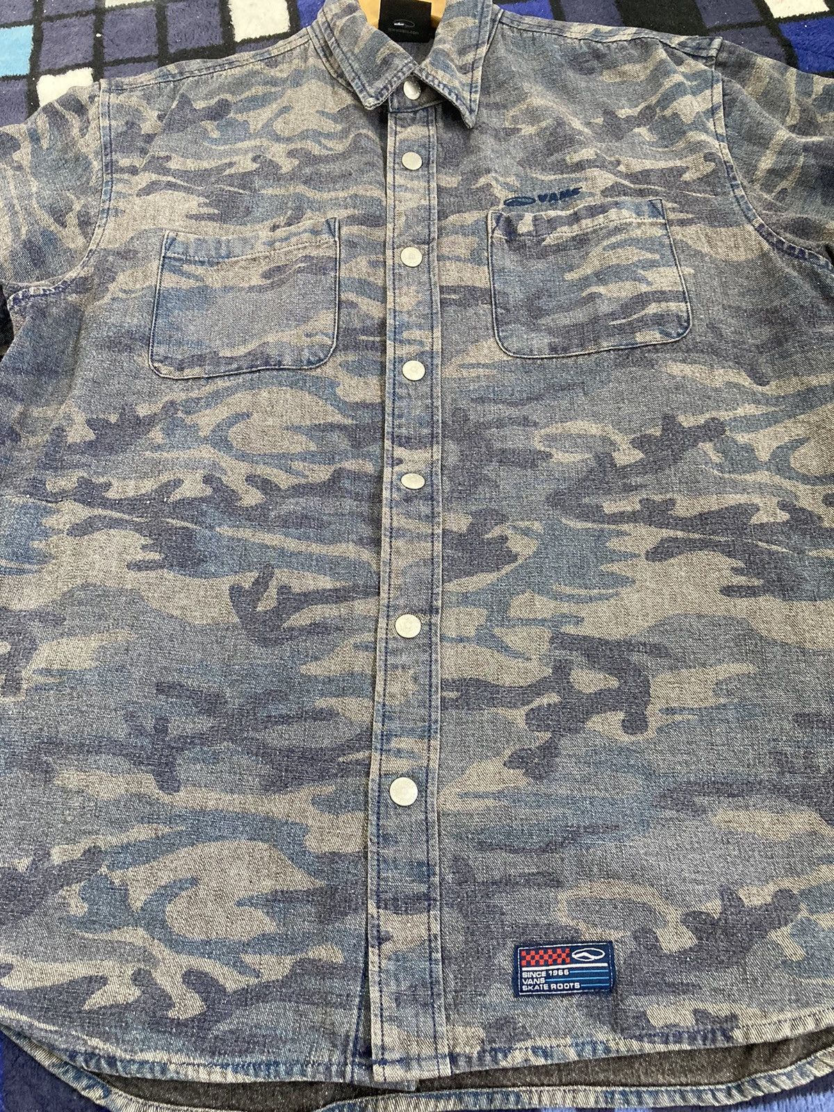 Vans Old Vans SKATEROOTS Denim Camo Flannel Size US L / EU 52-54 / 3 - 5 Thumbnail