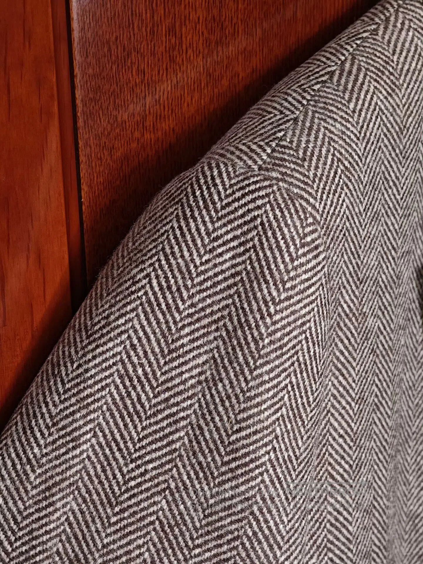 agnes b. Double-Breasted Herringbone Wool Coat. Size US M / EU 48-50 / 2 - 4 Thumbnail