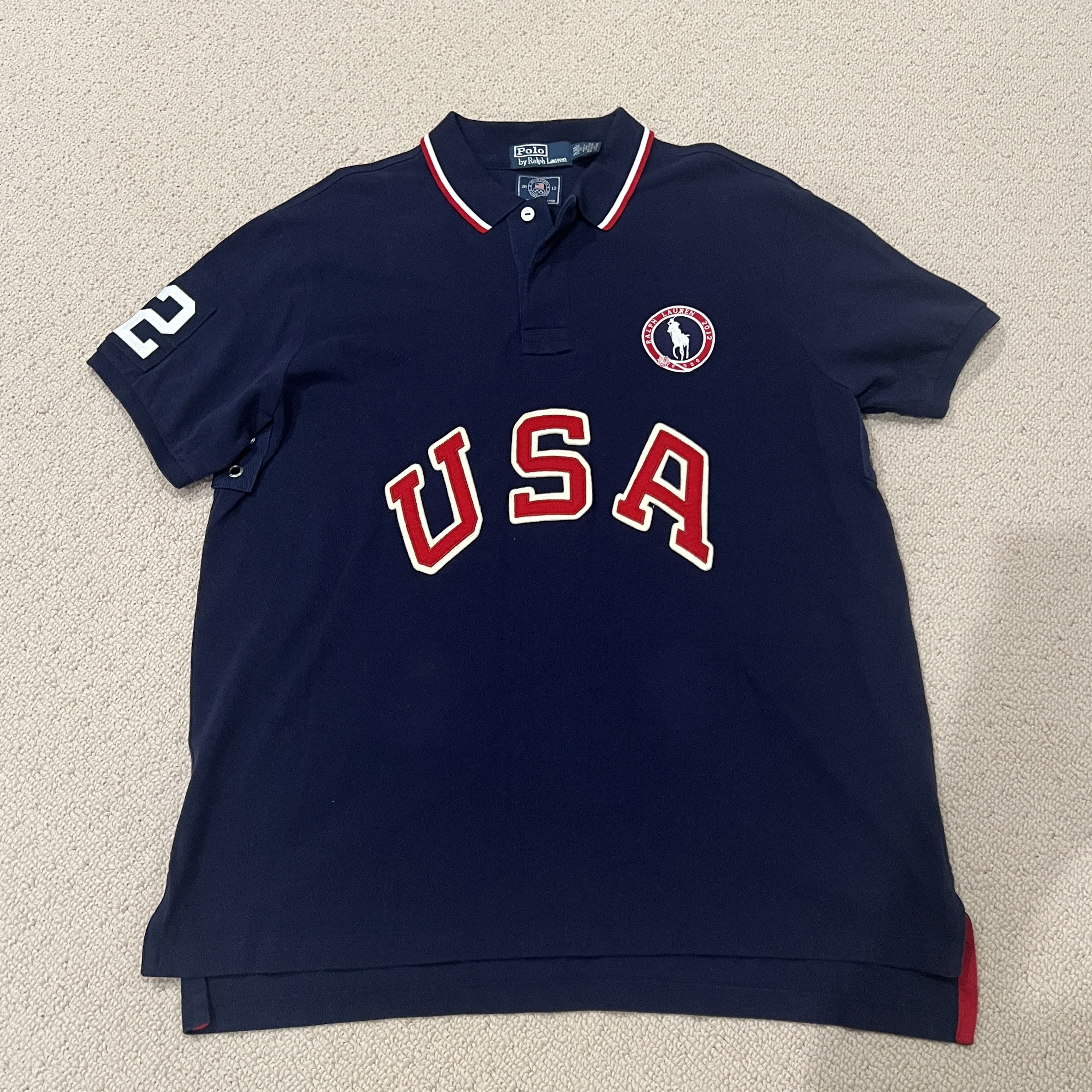 Polo Ralph Lauren Vintage Y2K Chief Keef Ralph Lauren USA Olympics 2012 Polo Size US XXL / EU 58 / 5 - 2 Thumbnail