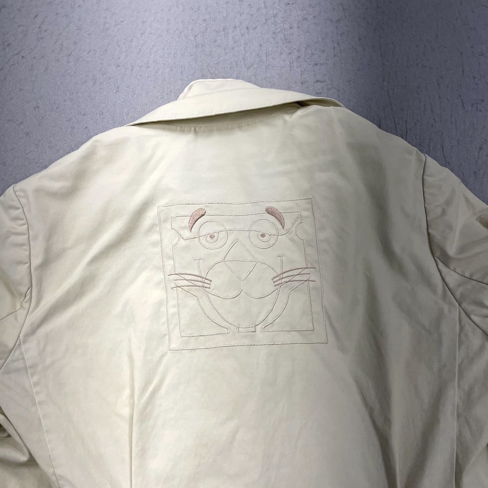 Pinko VINTAGE Petit France Jacket Womens 8 Beige Belted Pink Panther Cartoon Classic Coat/Outerwear (Jacket) Not applicable Size 30" / US 8 / IT 44 - 7 Thumbnail