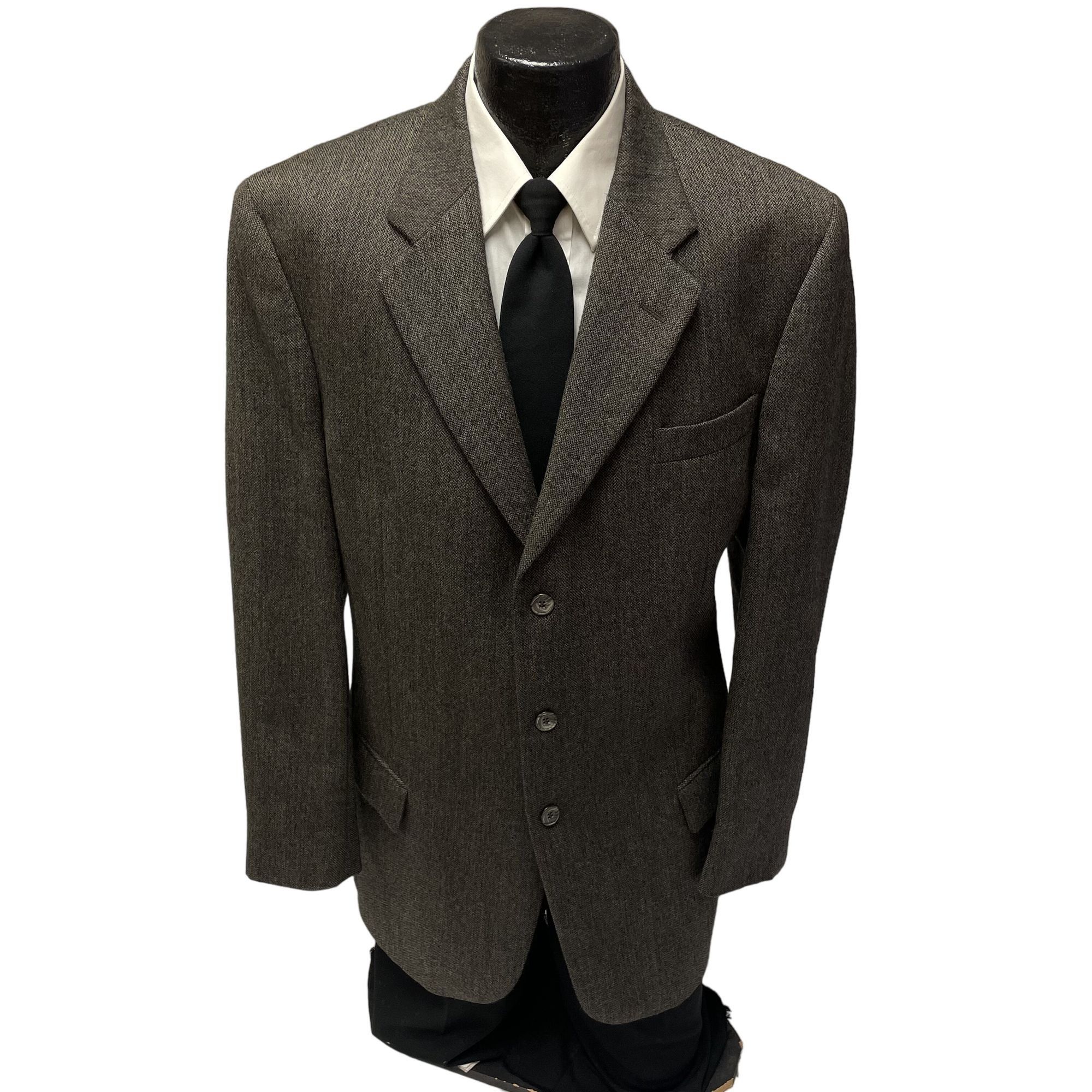 Jos. A. Bank Jos A Bank Sport Coat 3 BTN Jacket Brown Gray WOOL Jacket Size 44L - 1 Thumbnail