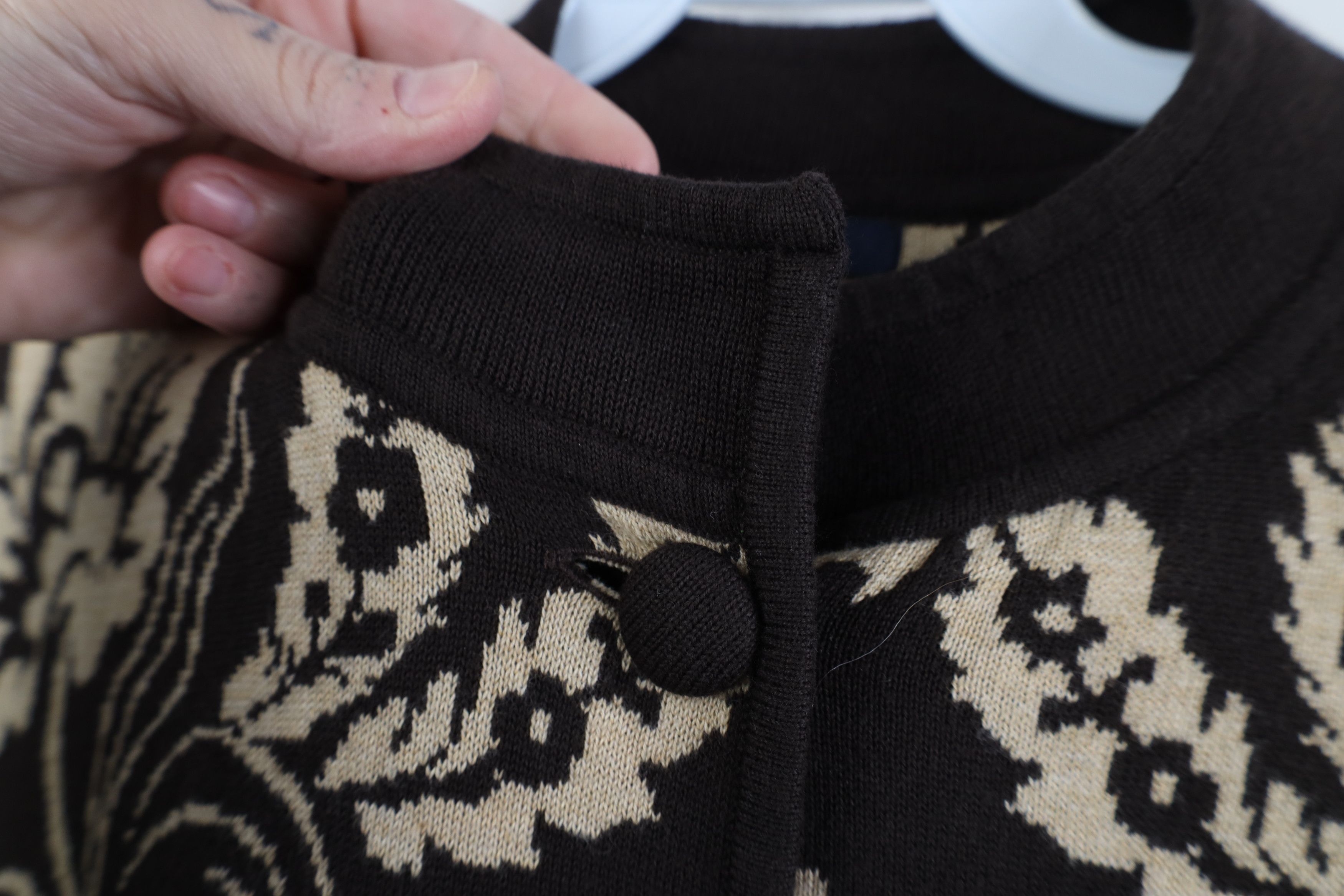 Lands' End Vintage Lands End Cotton Knit Flower Cardigan Sweater Size XL / US 12-14 / IT 48-50 - 5 Thumbnail