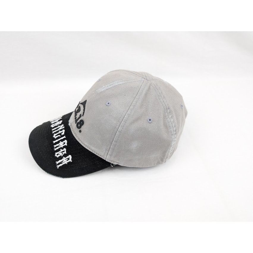 Balenciaga o1rshd1 Size: L / Cut Up Hat / Cap in Gray/Black Size ONE SIZE - 7 Thumbnail