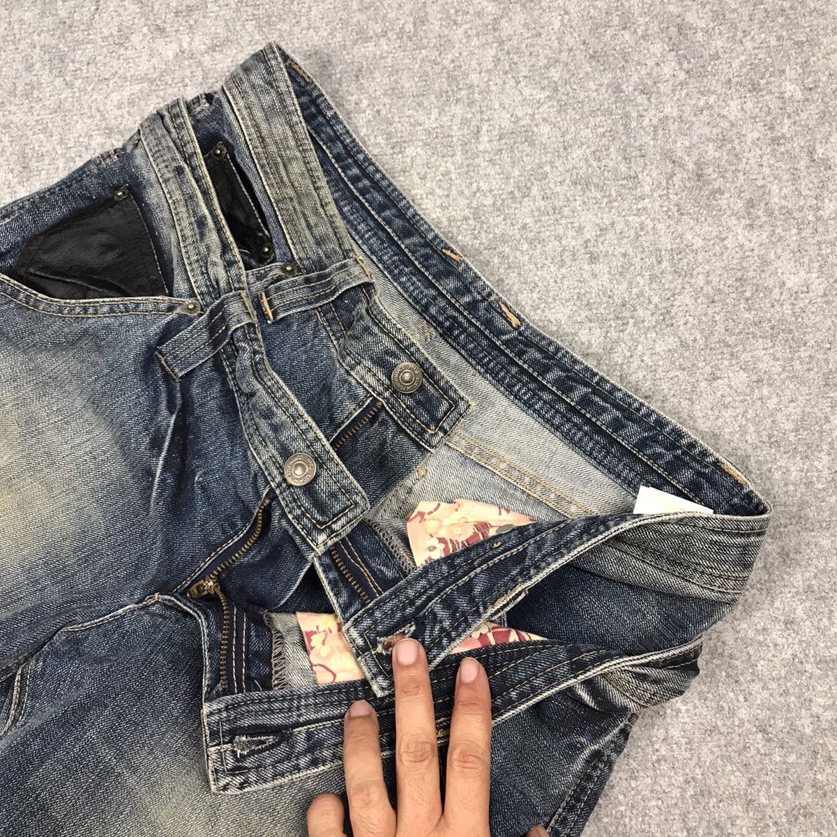 Japanese Brand × PPFM × Tornado Mart DOUBLE WAIST PPFM DISTRESSED JAPAN RARE DENIM PANTS Size US 32 / EU 48 - 17 Thumbnail