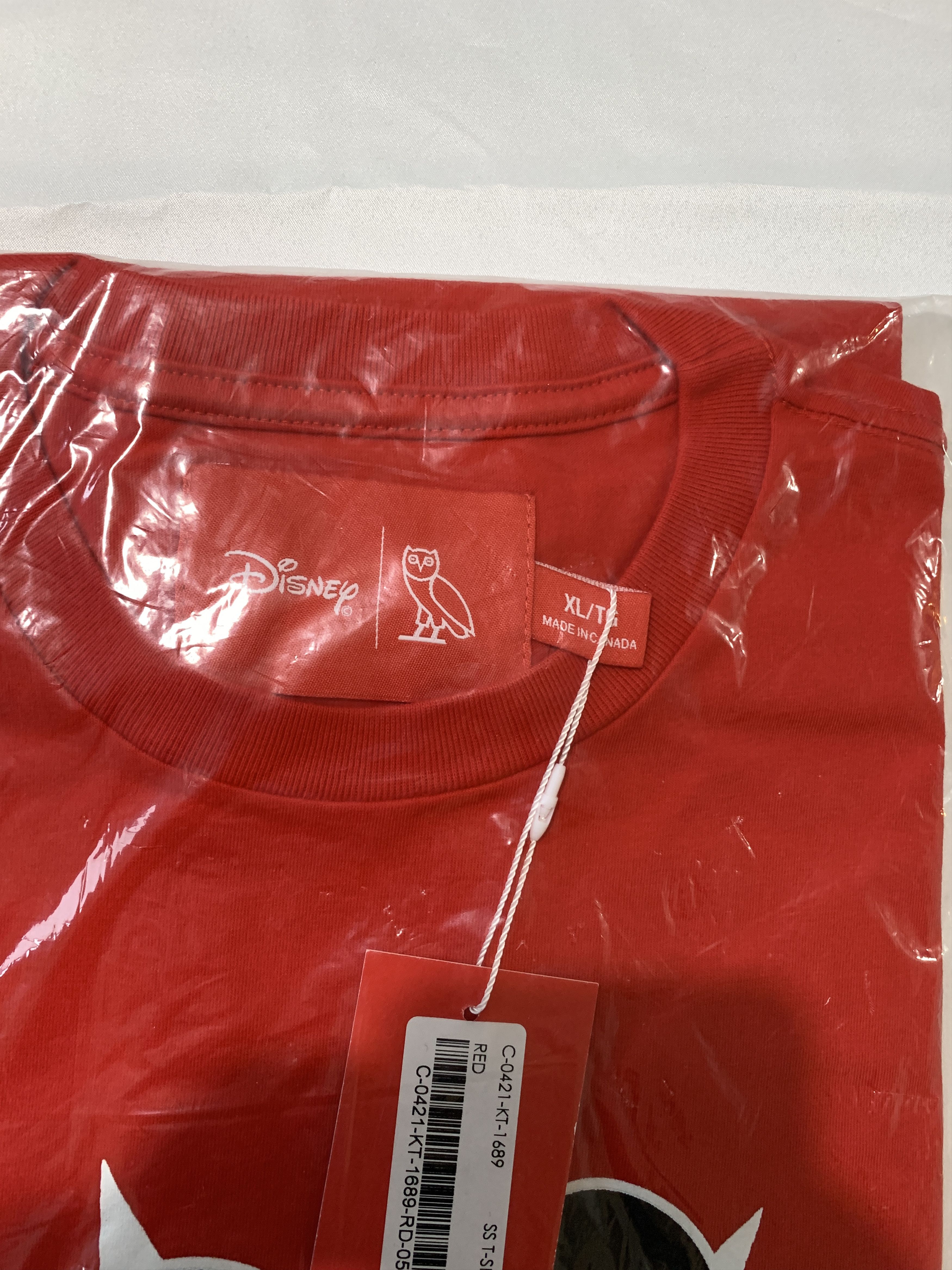 Disney OVO x Disney Mickey Mouse "OWLS" T-shirt Red Size US XL / EU 56 / 4 - 3 Thumbnail