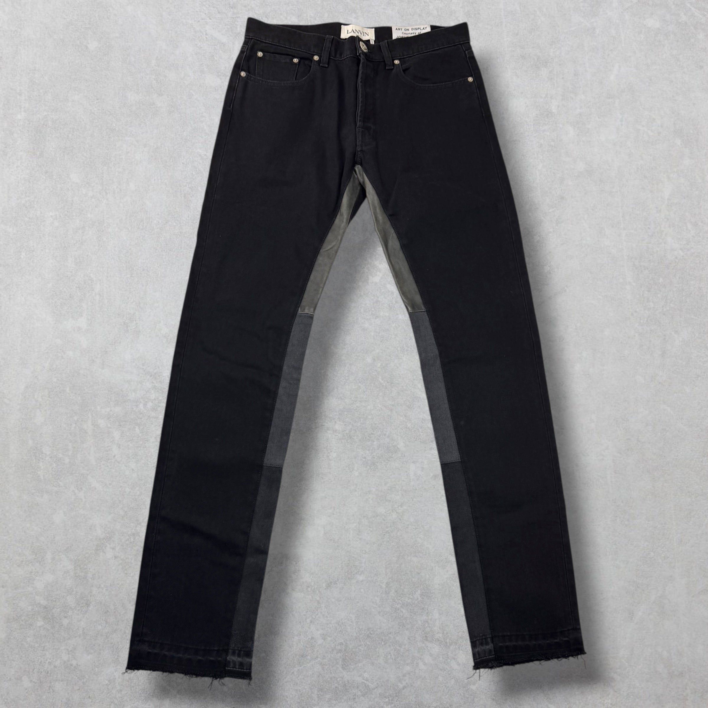 Gallery Dept. Gallery Dept. x Lanvin Leather Detail Jeans 33 Size US 33 - 1 Thumbnail