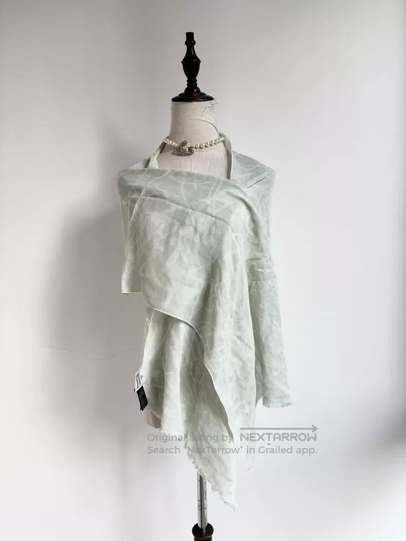 Vivienne Westwood Vivienne Westwood Mint Green Embroidered Saturn Scarf Size ONE SIZE - 5 Thumbnail
