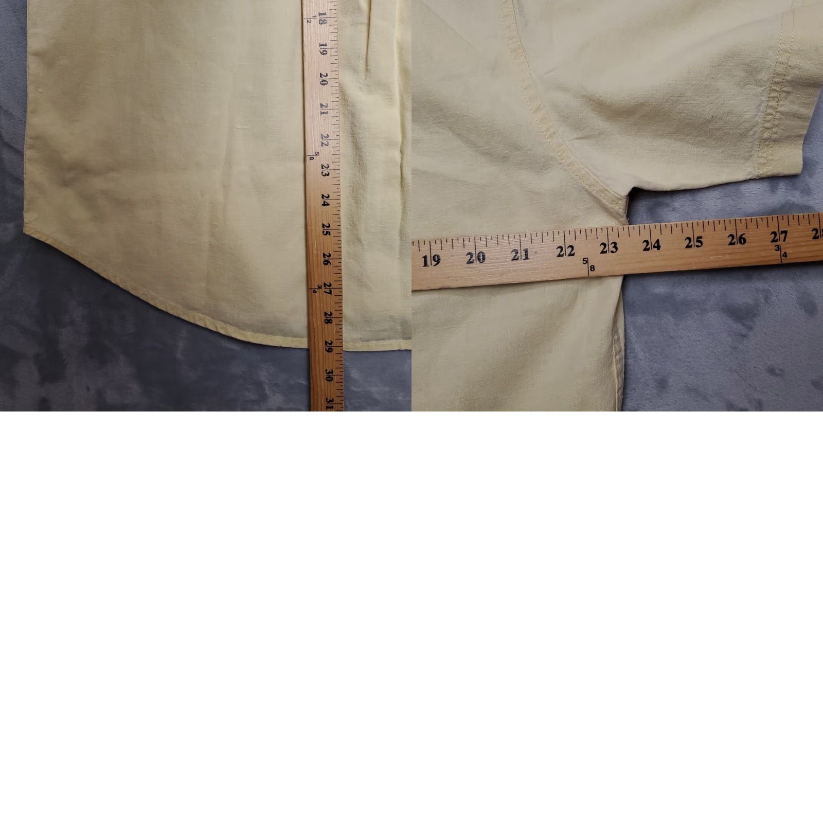 Vintage VTG Adirondack Shirt Mens L Yellow Linen Linen Blend Outdoor Island Comfort Button-Up Collared Pocket Short Sleeve Casual Size US L / EU 52-54 / 3 - 8 Thumbnail