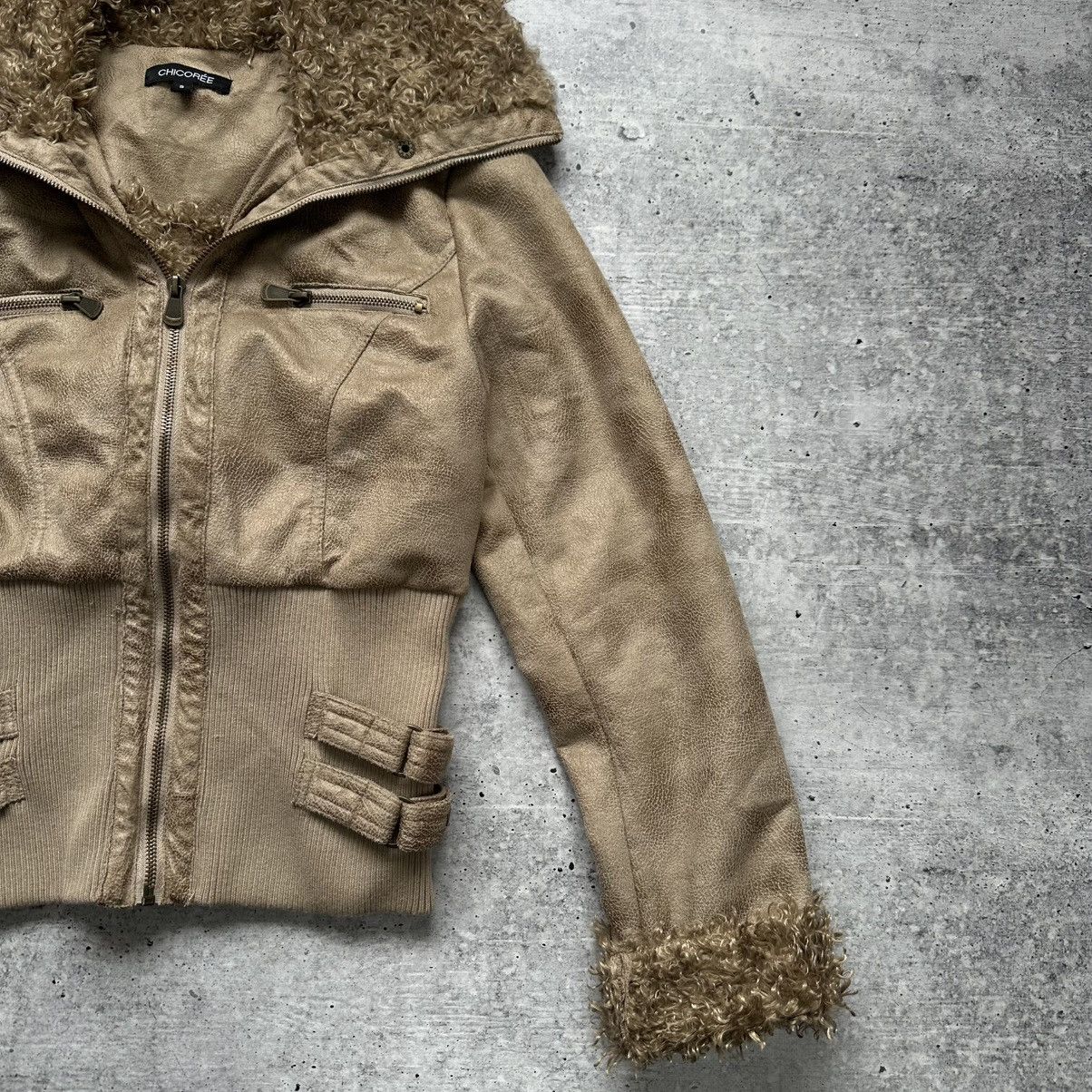 Abercrombie & Fitch Vintage Chicoree Suede/Faux Fur Cropped Jacket Hype Y2K Size S / US 4 / IT 40 - 3 Thumbnail