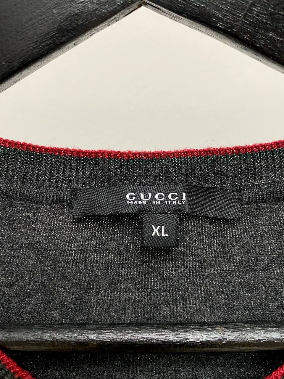 Gucci Gucci x Tom Ford Web Stripe Gray Wool V Neck Sweater Y2K Size US XL / EU 56 / 4 - 8 Thumbnail