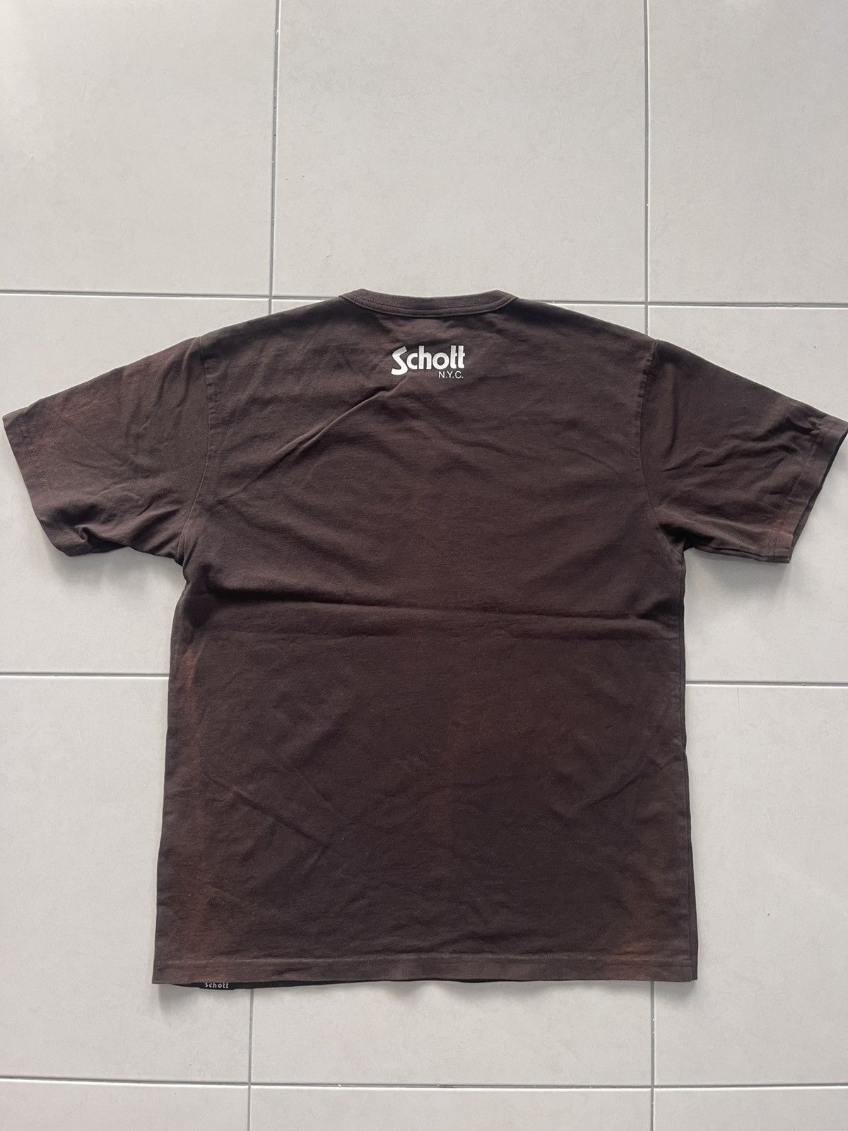Schott × Vintage 🔥HOT🇺🇸🔥VINTAGE SCHOTT N.Y.C TEE VERY RARE Size US L / EU 52-54 / 3 - 2 Thumbnail