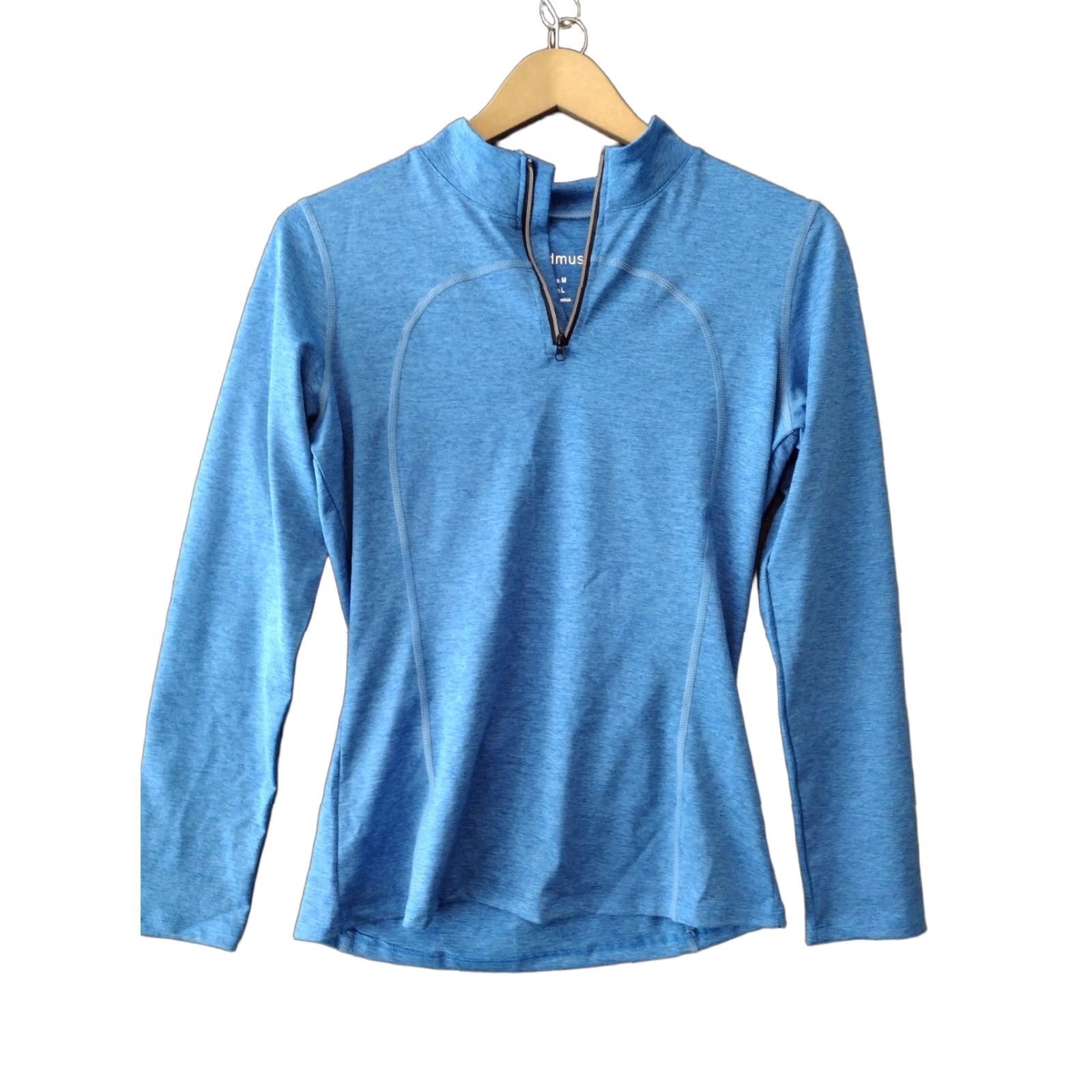 Vintage CADMUS Women’s Medium Compression Long Sleeve 1/4 Zip Pullover Blue Shirt M Women’s Long Sleeve 1/4 Zip Cadmus Athletic Sports Shirt Blue Size M / US 6-8 / IT 42-44 - 1 Thumbnail