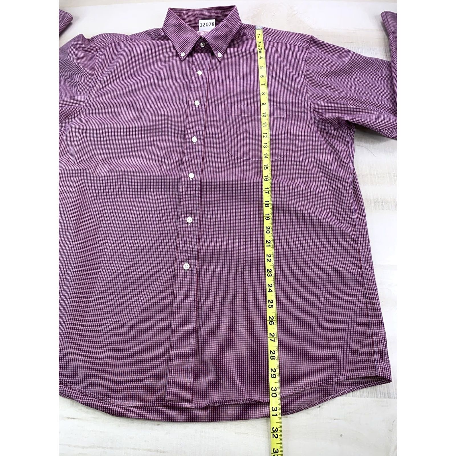 Brooks Brothers Brooks Brothers Dress Shirt Oxford Plaid Mens 16.5 Multicolor Cotton Long Sleeve 12078 Size US XL / EU 56 / 4 - 5 Thumbnail