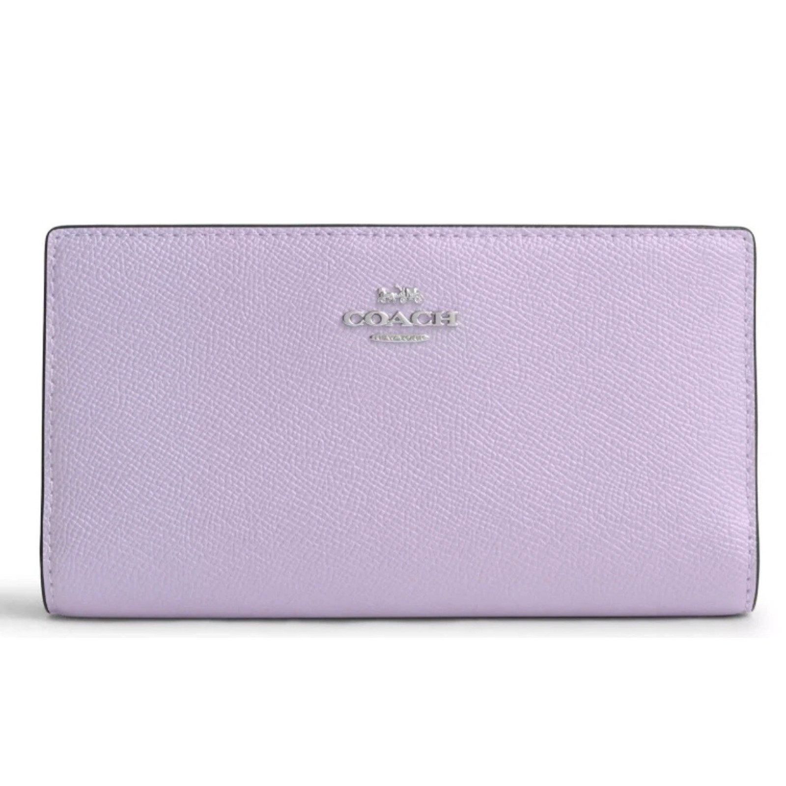 Coach NWT Coach Slim Zip Wallet CK444 Lilac Purple Leather Size ONE SIZE - 4 Thumbnail